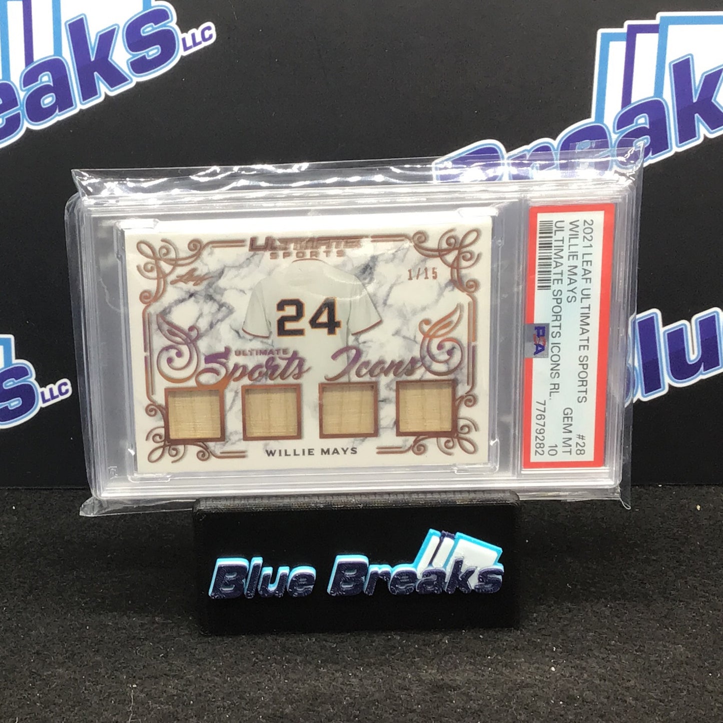 2021 Leaf Ultimate Sports Ultimate Sports Icon Wilie Mays 1/15 #28 PSA 10 Giants