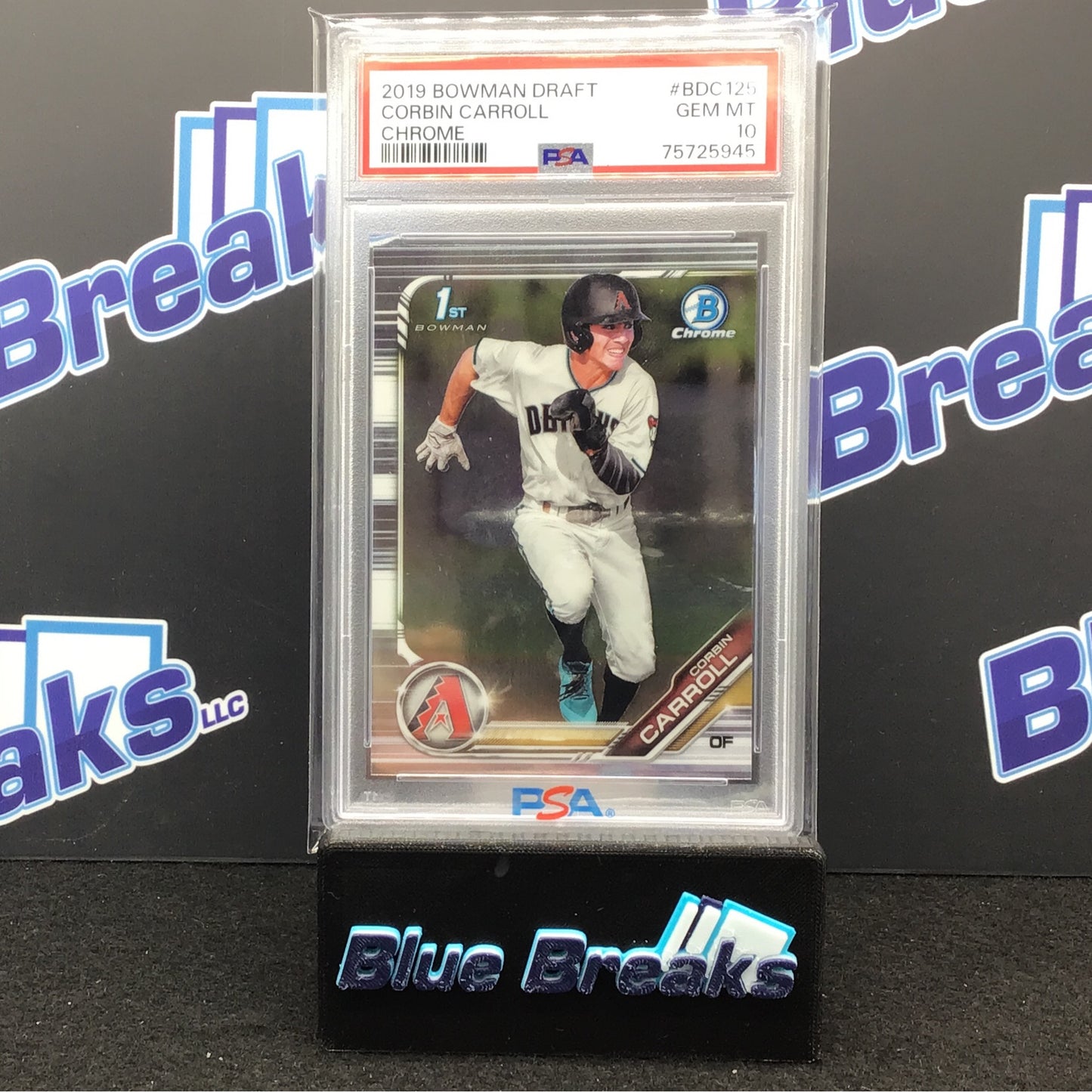 2019 Bowman Draft - Corbin Carroll - Chrome - #BDC125 - Psa 10 - Arizona Diamondbacks