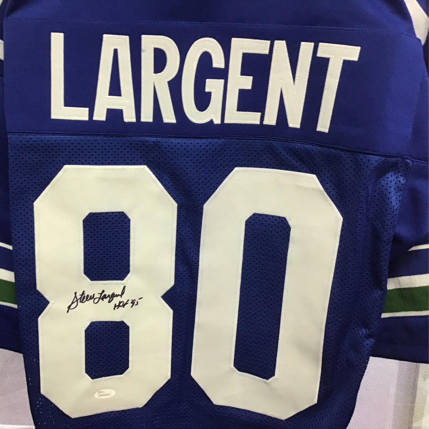 Steve Largent Seahawks colored autographed jersey JSA COA WP950900