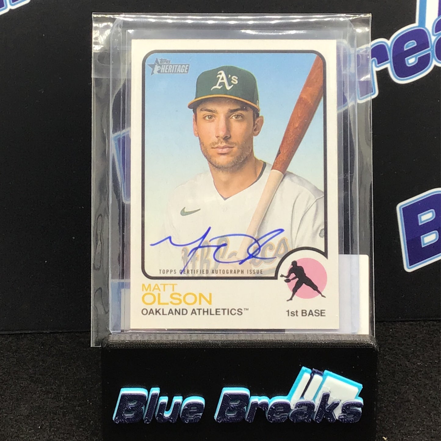 2022 Topps Heritage Matt Olson auto #ROA-MO Athletics