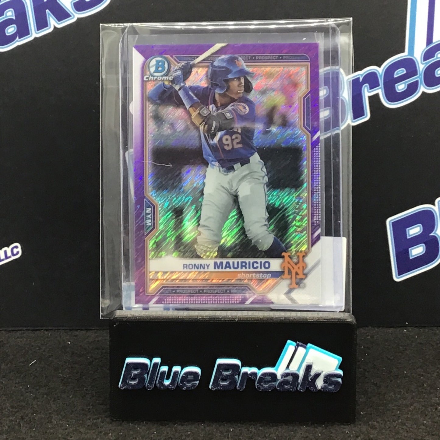 2021 Bowman Chrome Purple Shimmer Ronny Maurico 248/250 #BCP-210 Mets