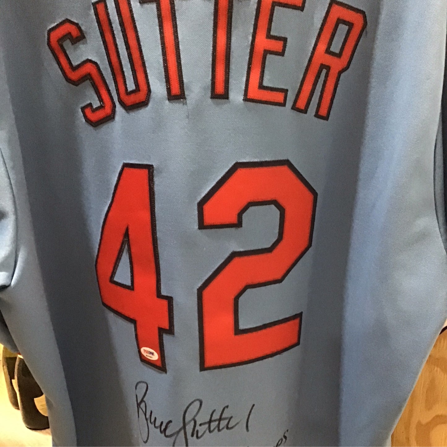 Bruce Sutter autographed Cardinals World Series Jersey PSA COA