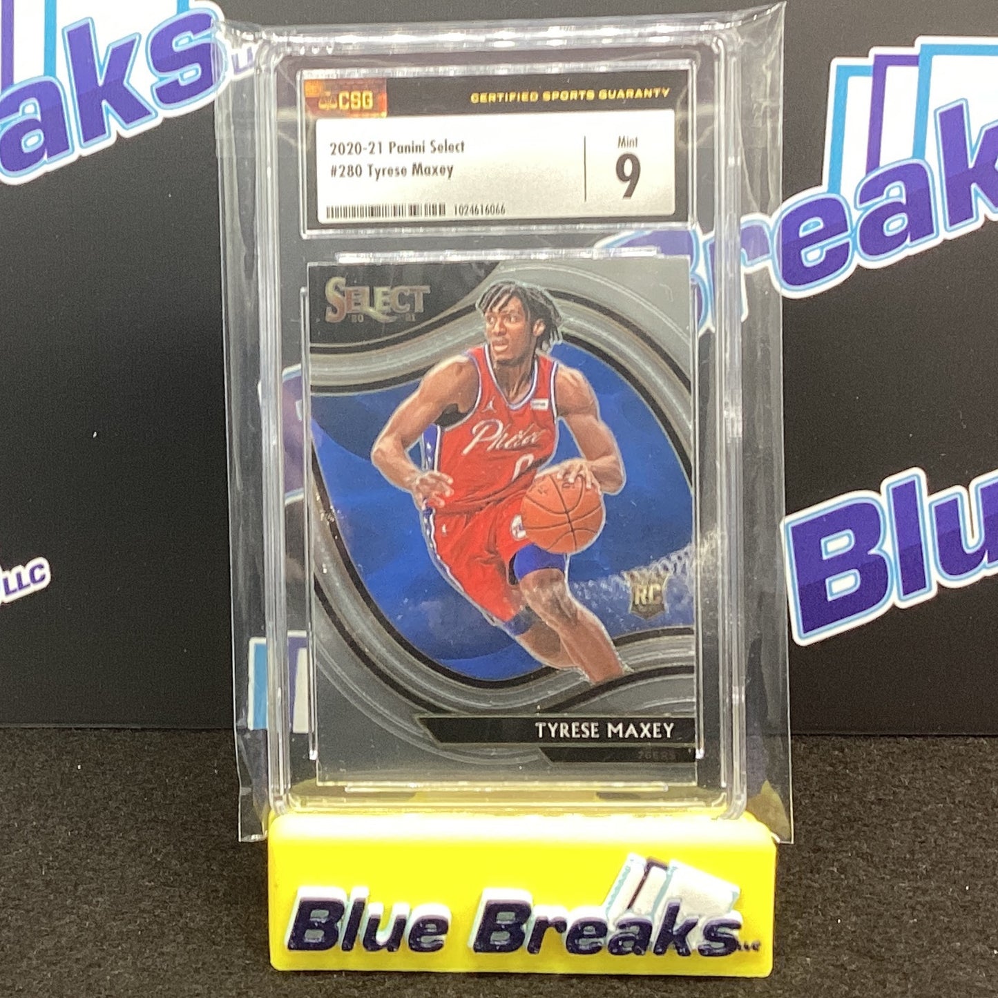 2020-21 Panini Select #280 Tyrese Maxey CSG 9