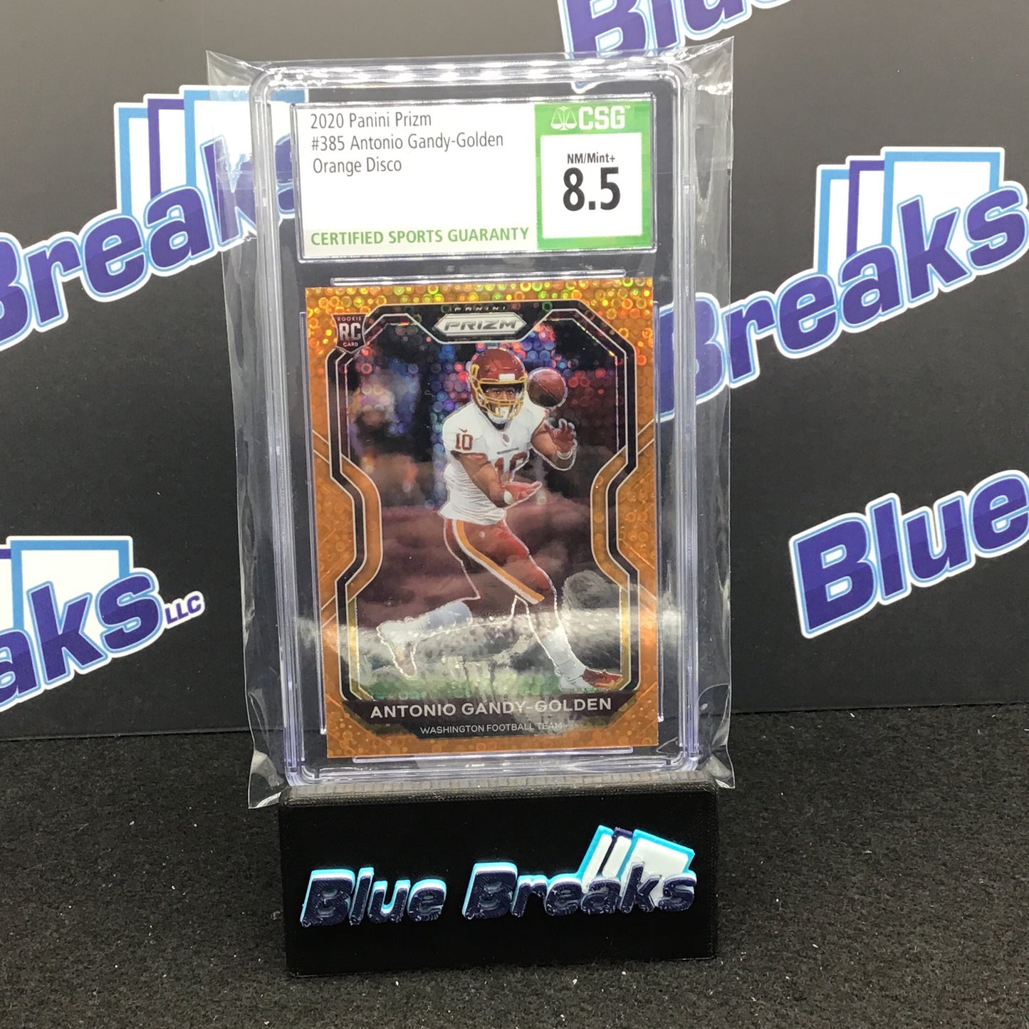 2020 Panini Prizm - Antonio Gandy-Golden - Orange Disco - Washington Football Team