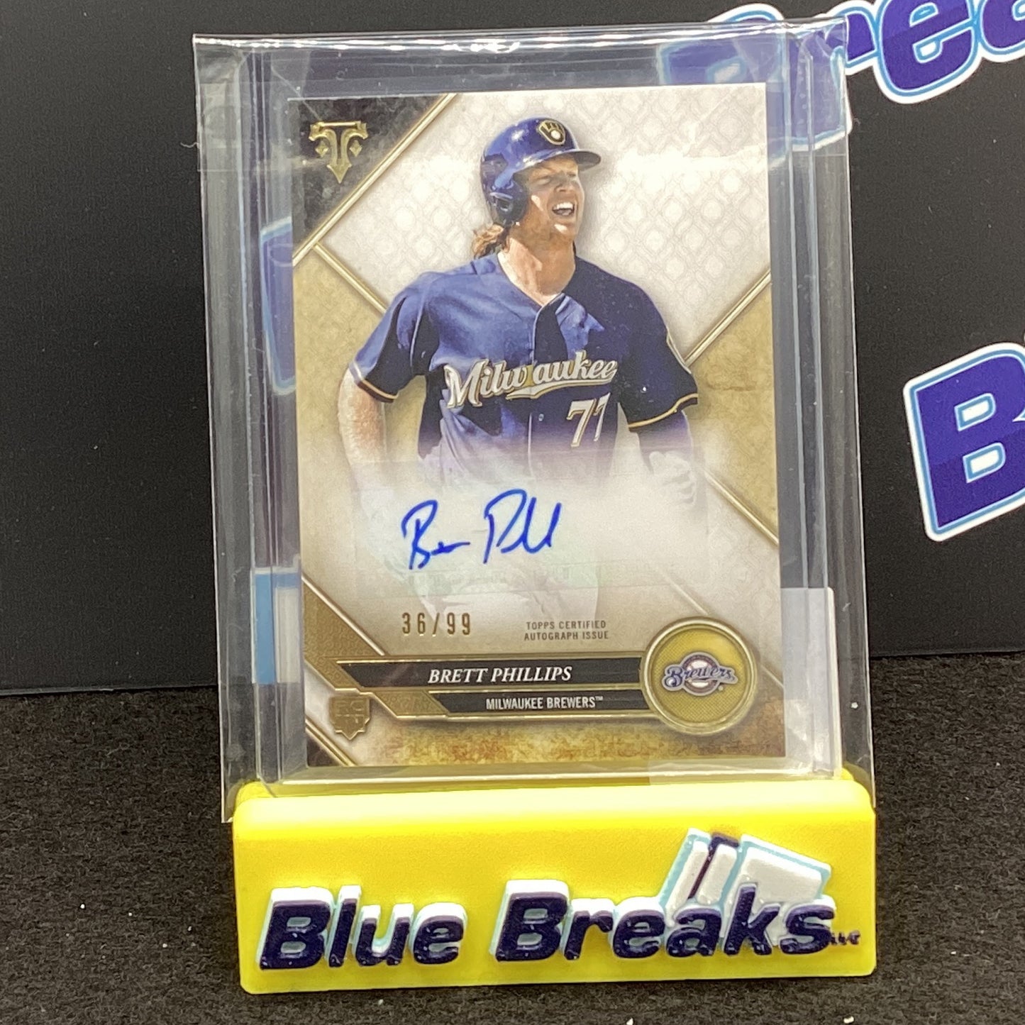 2017 Topps Triple Threads Brett Phillips auto 36/99 RC #RA-BP Brewers