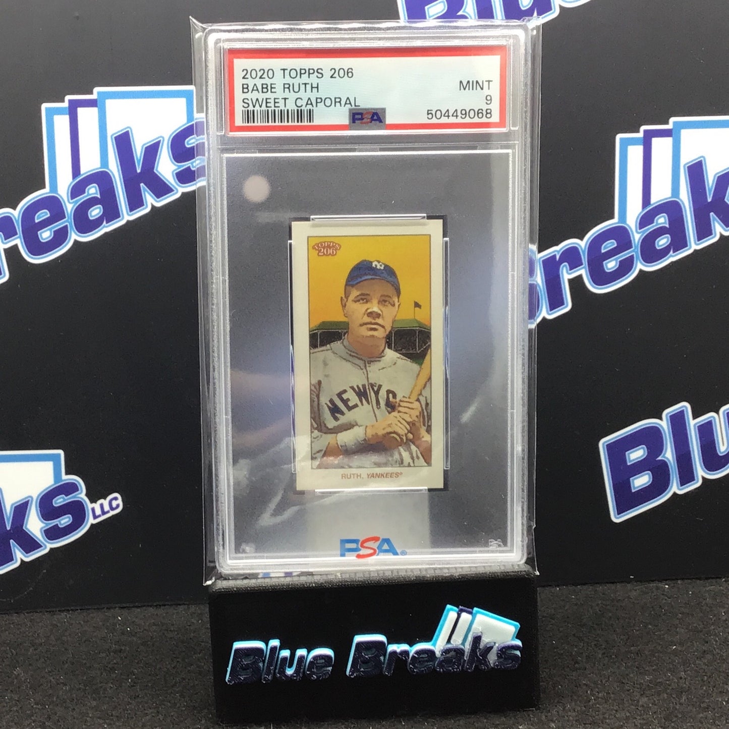 2020 Topps 206 Sweet Caporal Babe Ruth PSA 9 Yankees