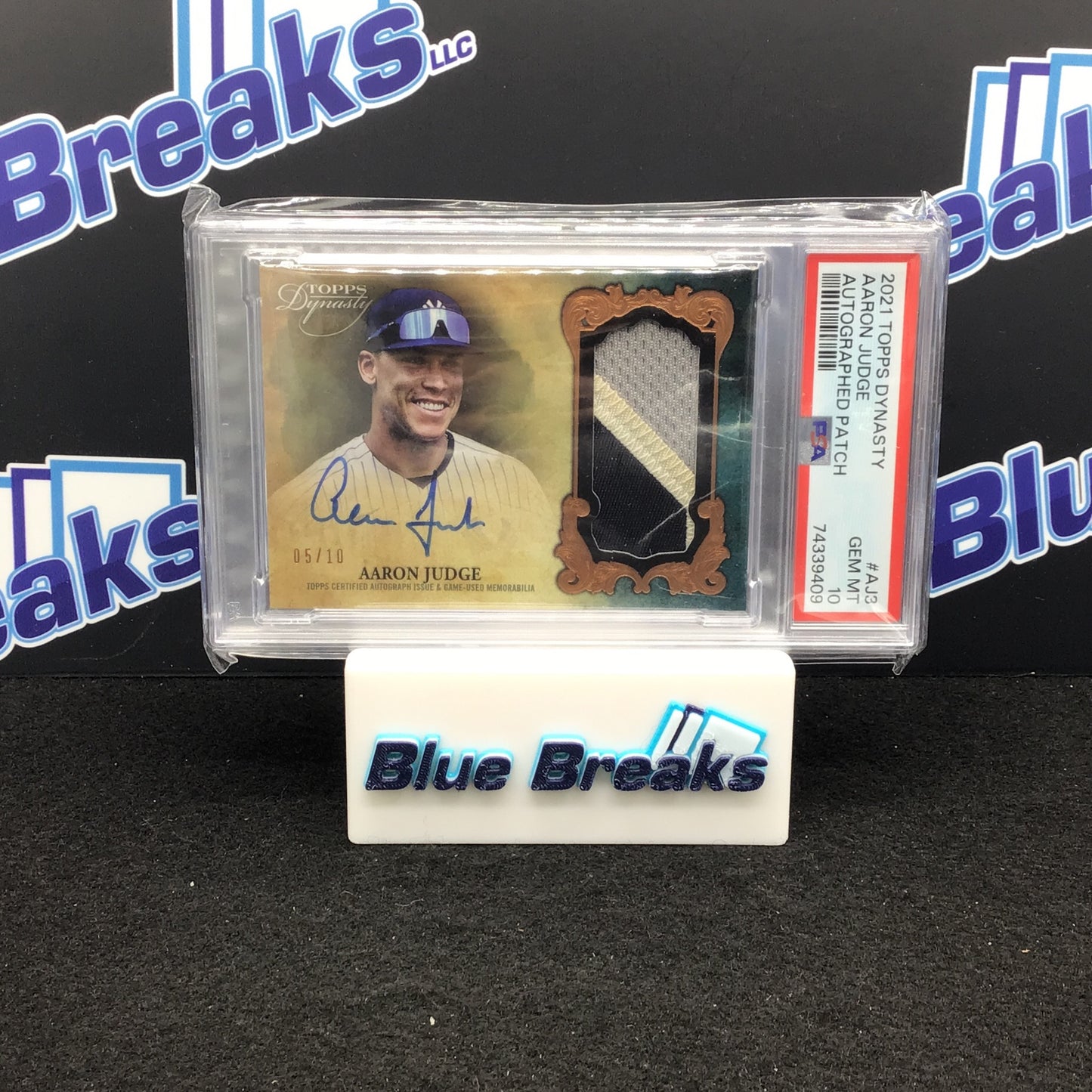 2021 Topps Dynasty - Aaron Judge - Autographed Patch - New York Yankees - PSA 10 - #AJ3