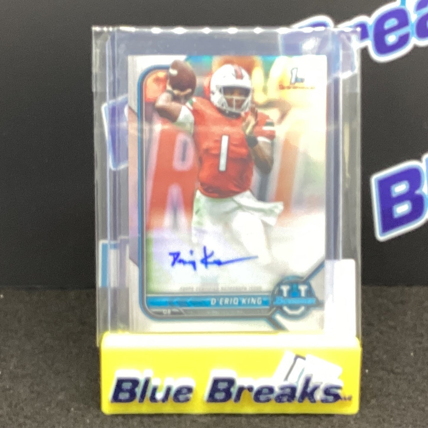 2022 Topps Bowman U 1st Bowman Chrone Refractor D'Eriq King auto BCPA-DK