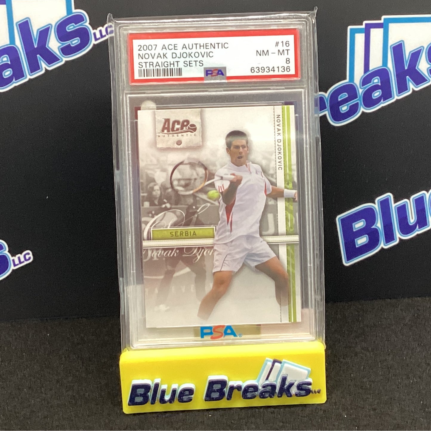 2007 Ace Authentic Straight Sets Novak Djokovic PSA 8