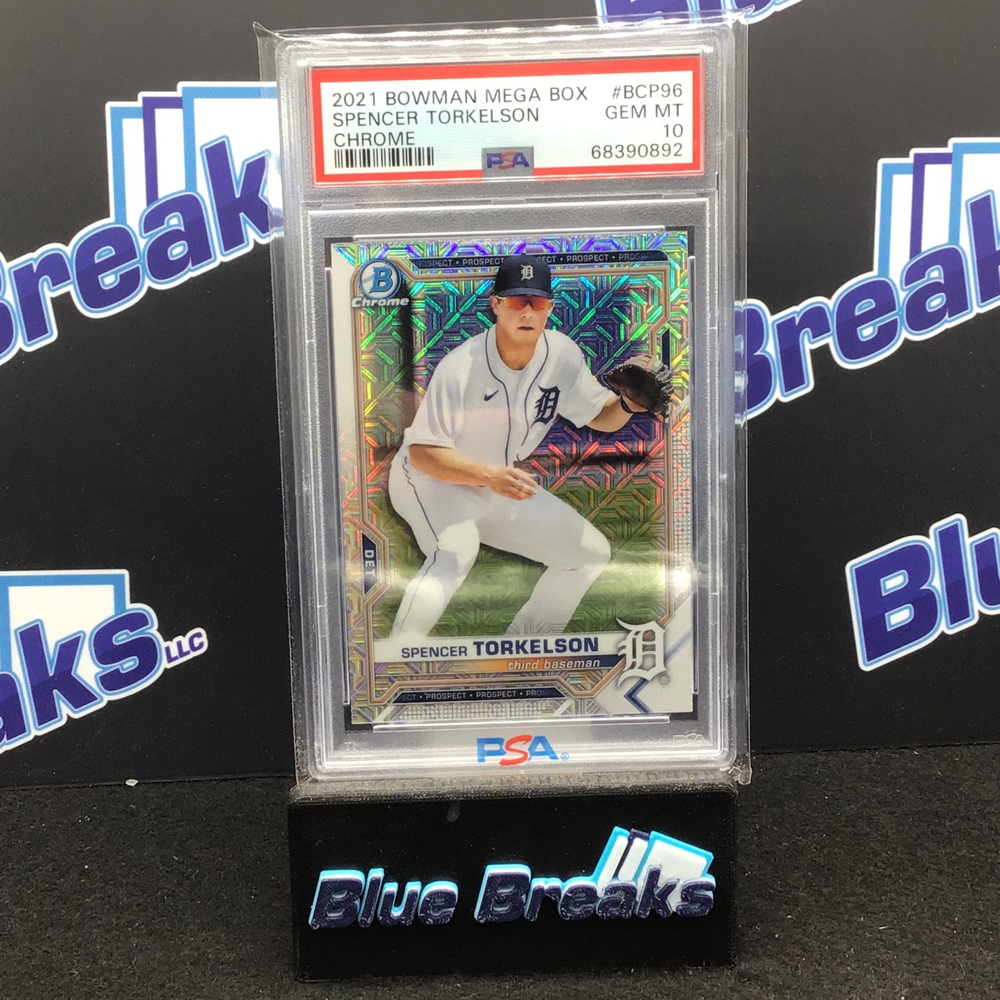 2021 Bowman Mega Box - Spencer Torkelson - Chrome - #BCP96 - PSA 10 - Detroit Tigers