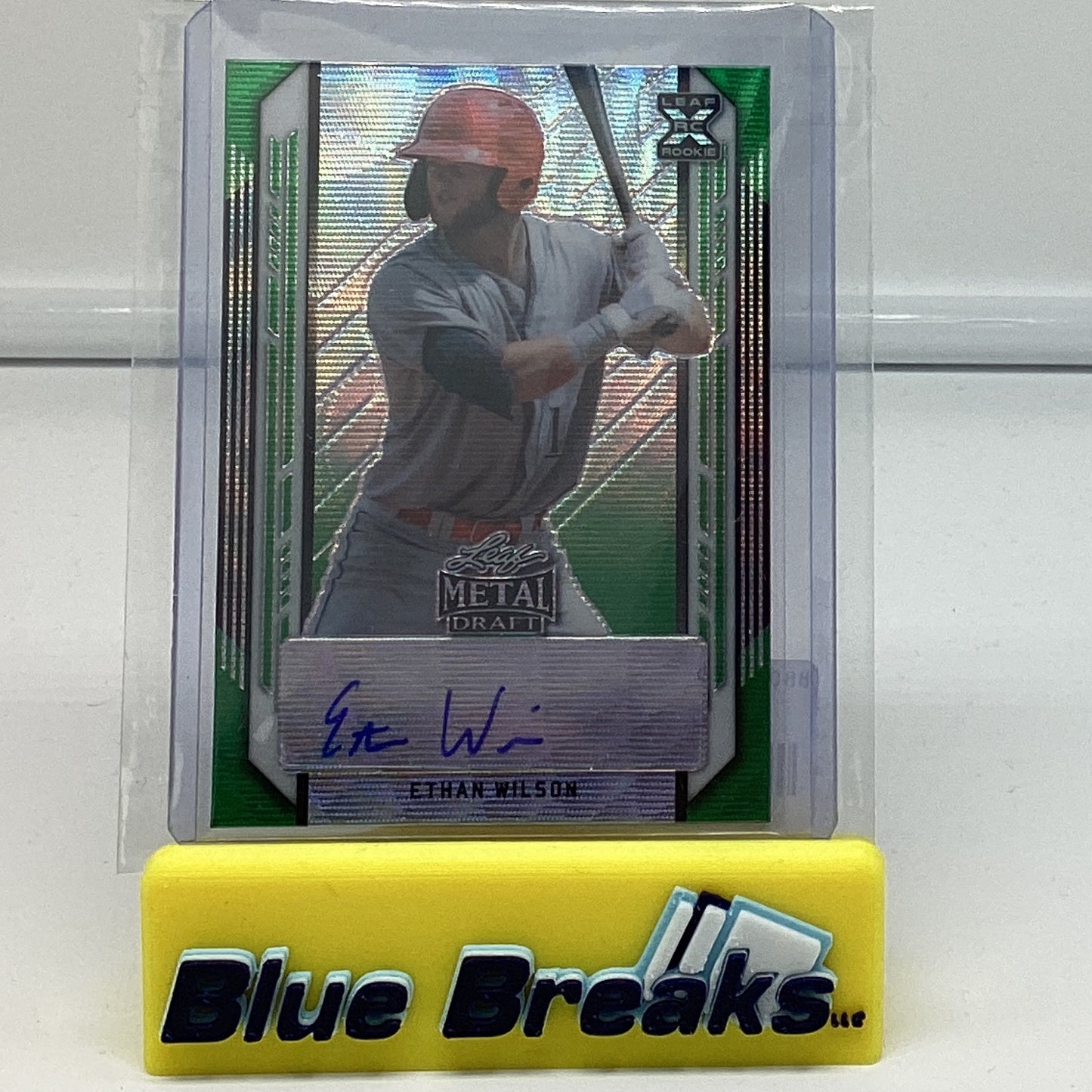 2021 Leaf Metal Draft green - Ethan Wilson auto 2/5 #BA-EW1