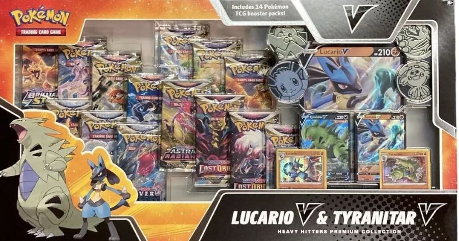 Pokemon Lucario V & Tyranitar V - Astral Radiance Heavy Hitters Premiu Blue Breaks Sports Card & Hobby Shop - Venice Pokemon Lucario V & Tyranitar V - Astral Radiance Heavy Hitters Premiu Blue Breaks Sports Card & Hobby Shop - Venice
