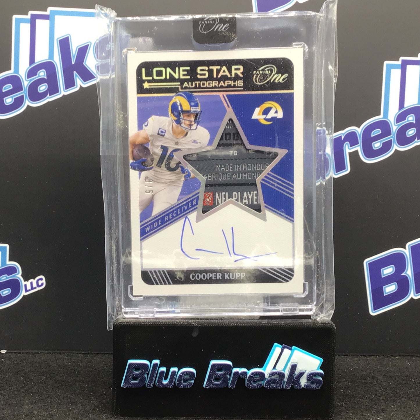 2021 Panini One Lone Star Autographs Laundry Tag Cooper Kupp 3/5 #92 Chargers