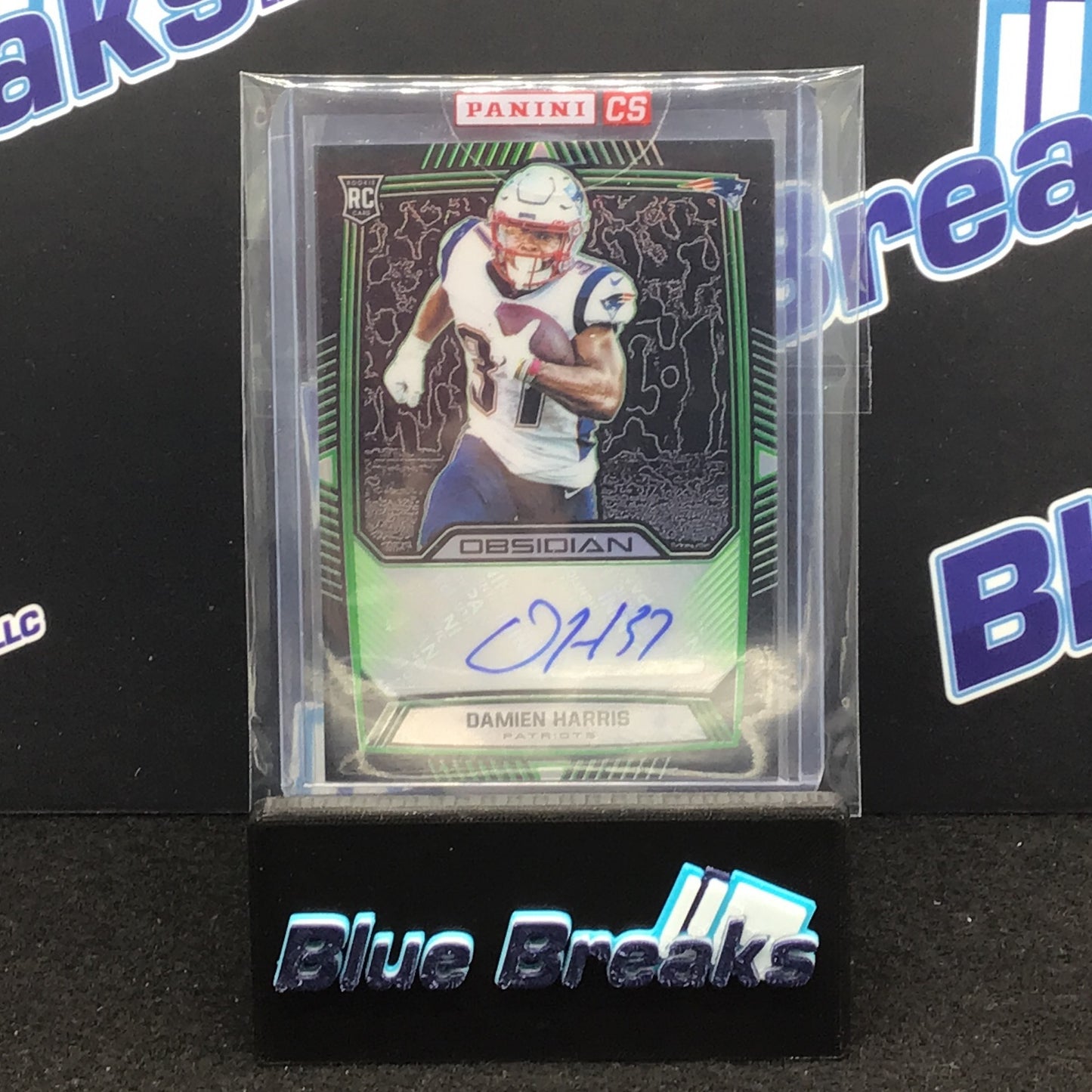 2019 Panini Obsidian - Damien Harris - New England Patrios - 21/50 - Green