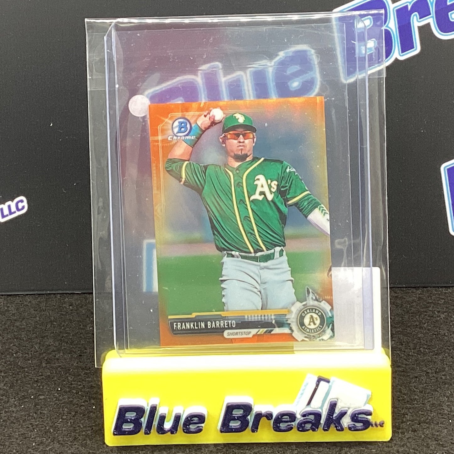 2017 Bowman Chrome Orange Refractor Franklin Barreto 08/25 #BCP115 Atheletics