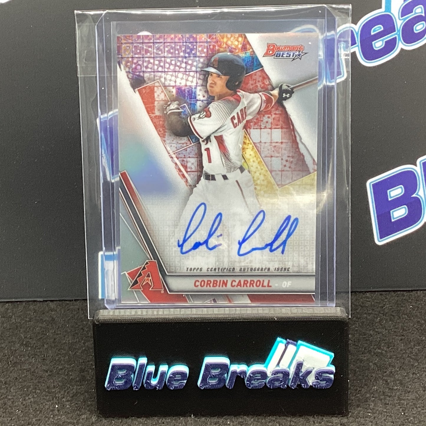 2019 Bowman's Best Refractor Corbin Carroll auto #B19-CC Diamondbacks