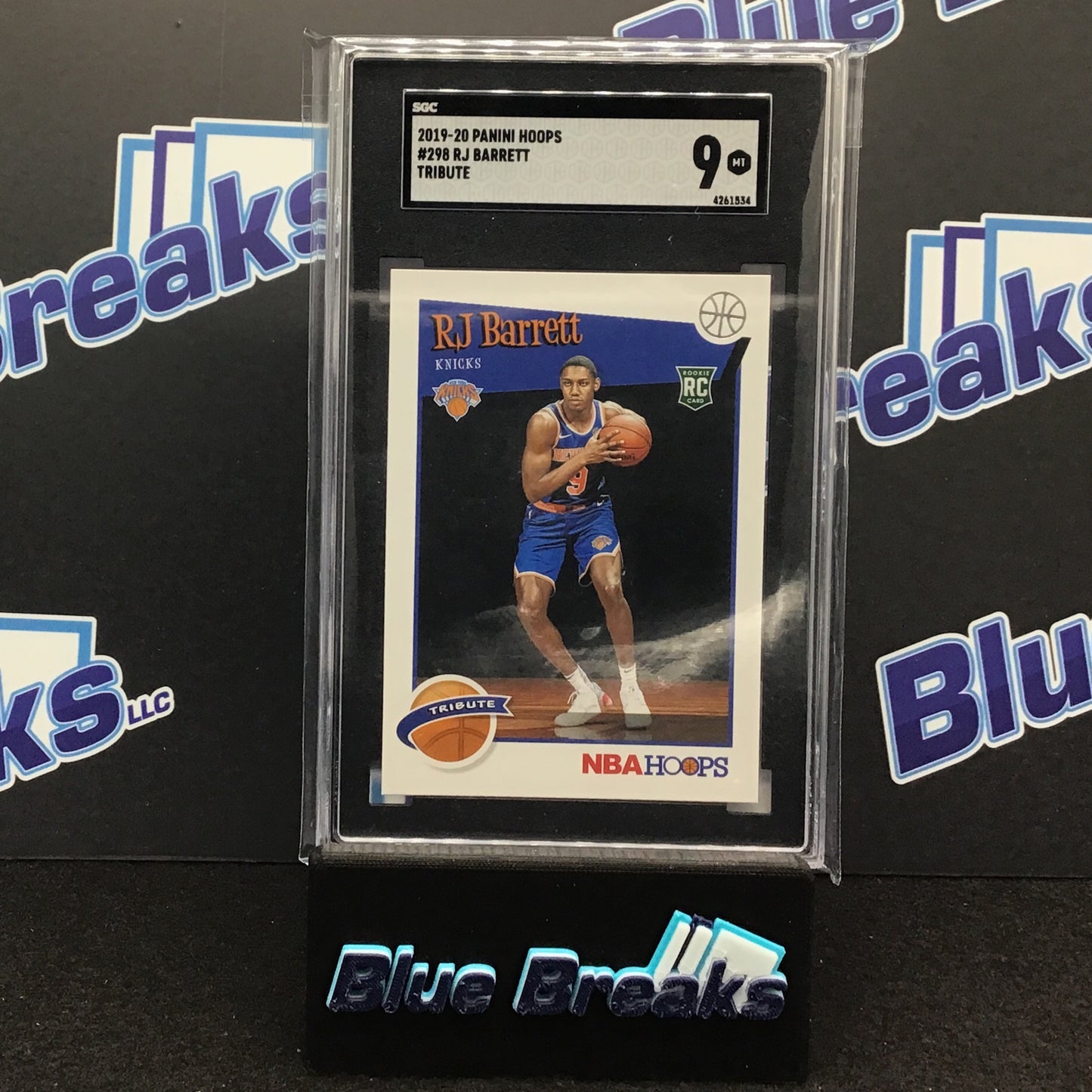 2019-20 Panini Hoops Tribute RJ Barret #298 SGC 9 Knicks