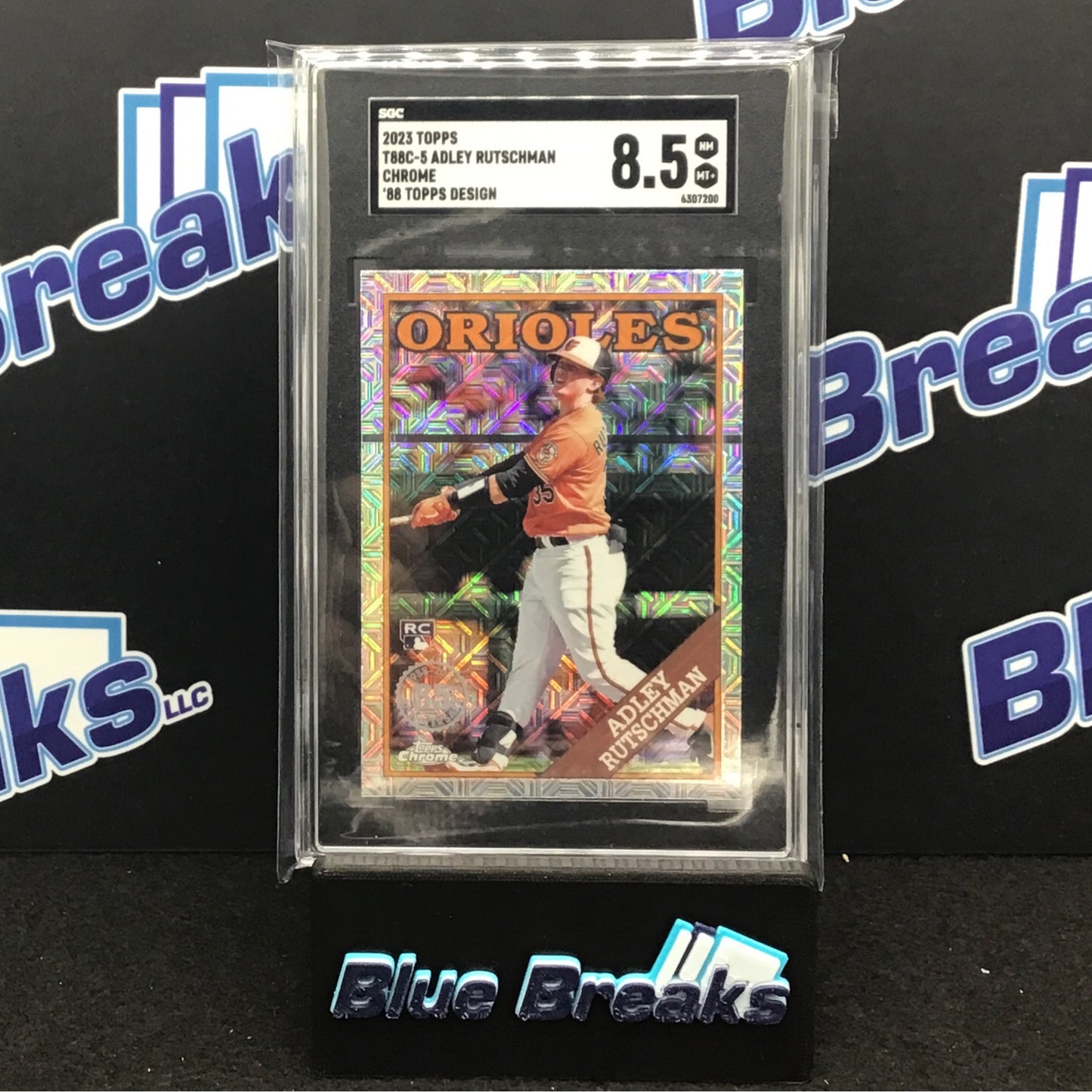 2023 Topps Series One '88 Topps Design Chrome Adley Rutschman #T88C-5 SGC 8.5 Orioles