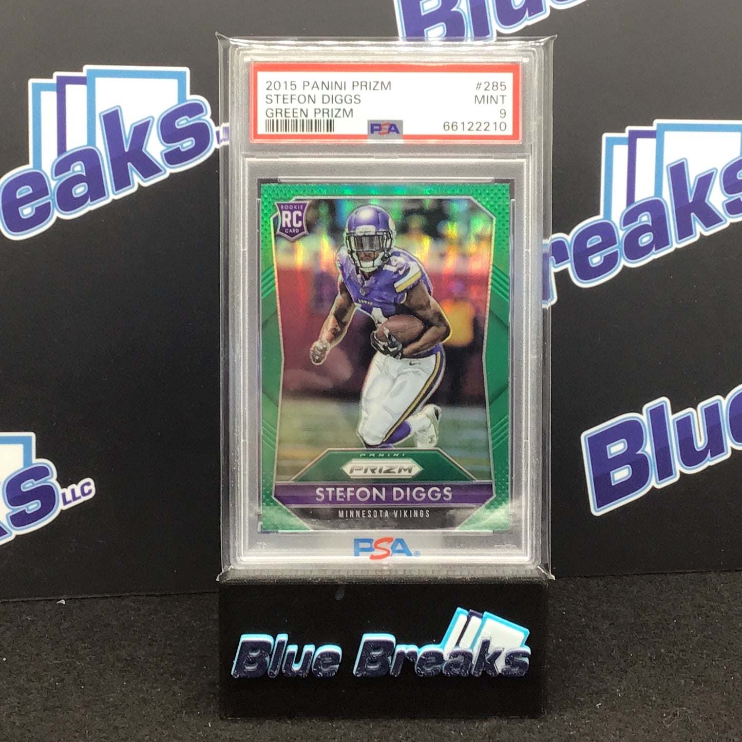 2015 Panini Prizm - Stefon Diggs - Green - #285 - PSA 9 - Minnesota Vikings