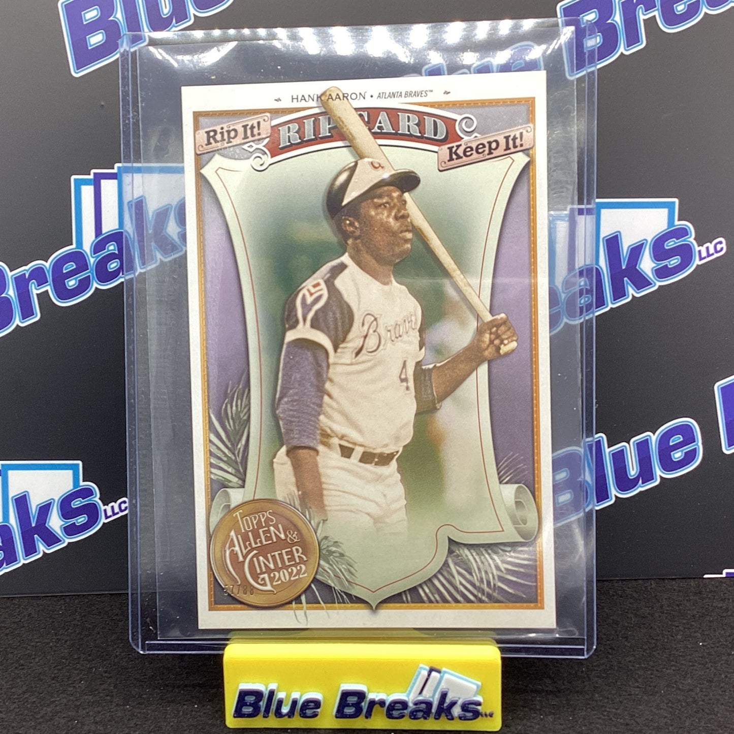 2022 Allen & Ginter Hank Aaron Rip Card 57/88 #BRC-HA Braves