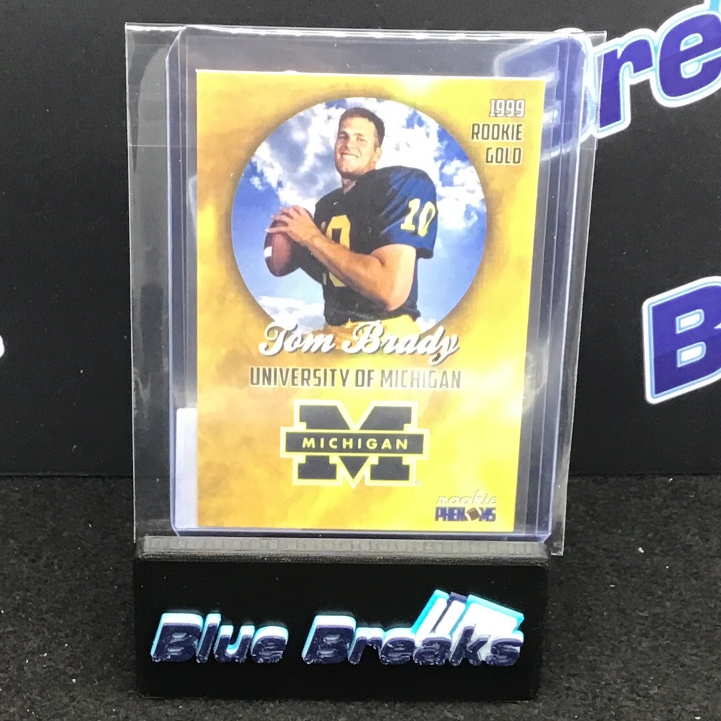 1999 Rookie Phenoms Rookie Gold Tom Brady Wolverines/Patriots/Buccaneers