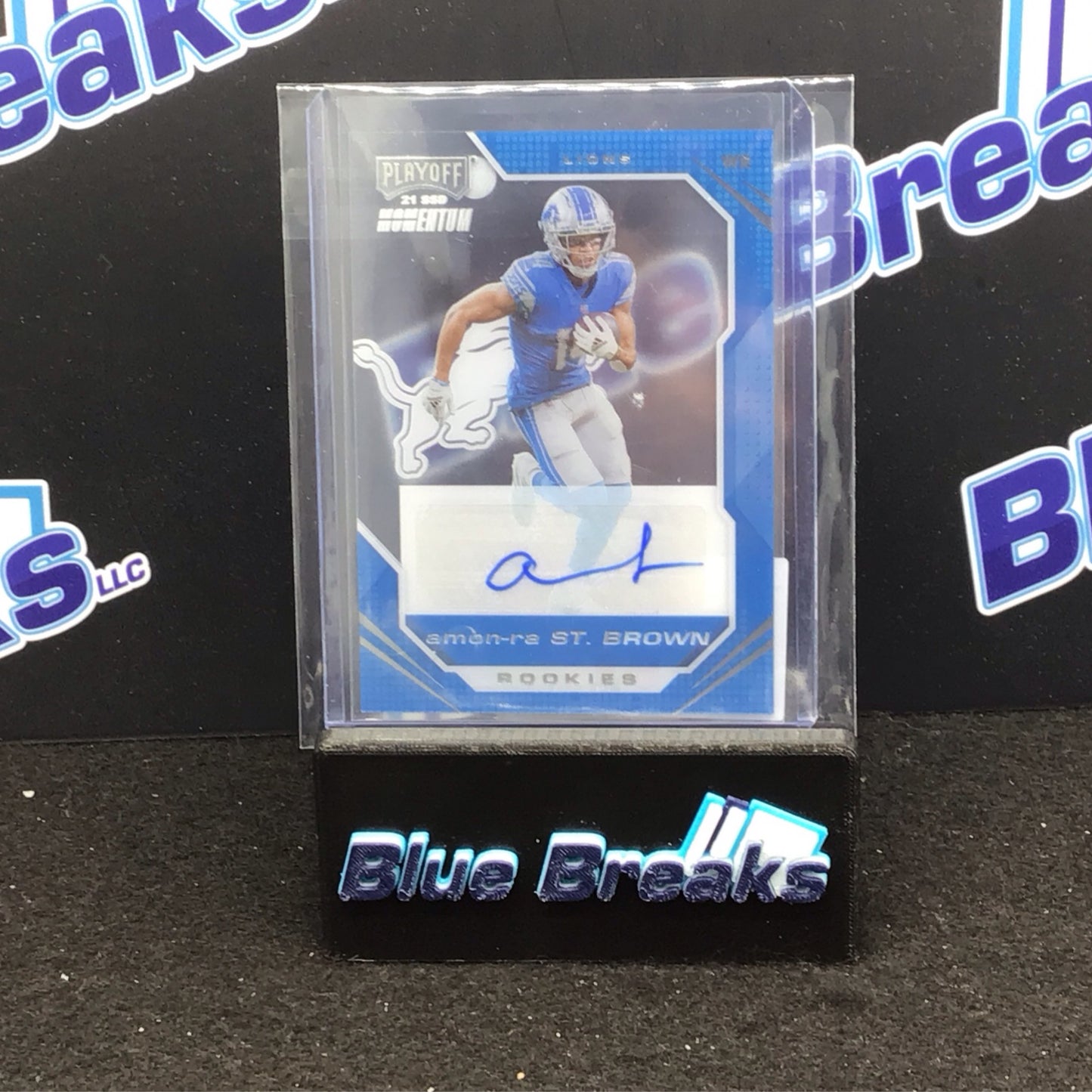 2021 Panini Chronicles Playoff Rookies Amon-Ra St. Brown auto #PMR-28