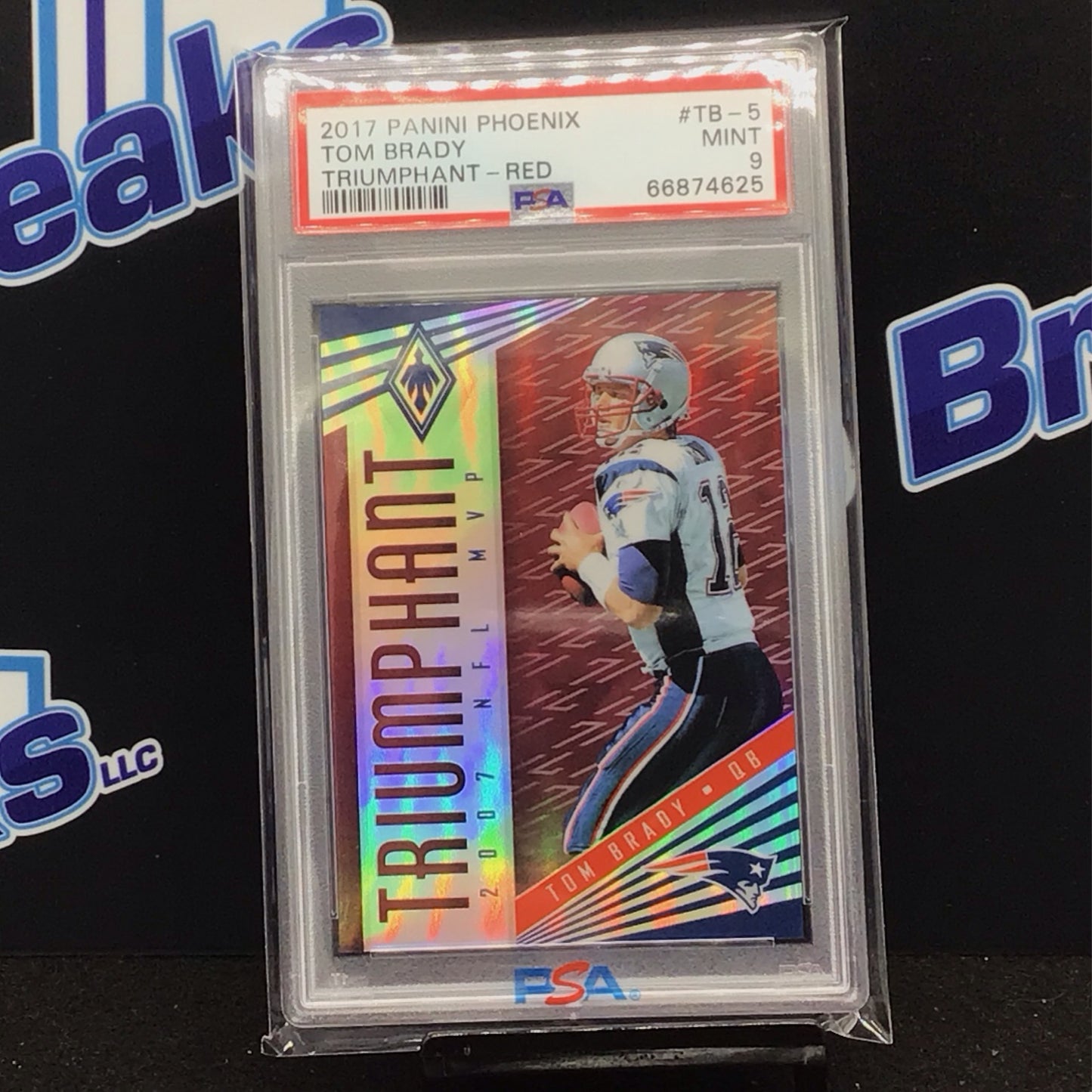 2017 Panini Phoenix Triumphant Red Tom Brady #TB-5 PSA 9 Patriots
