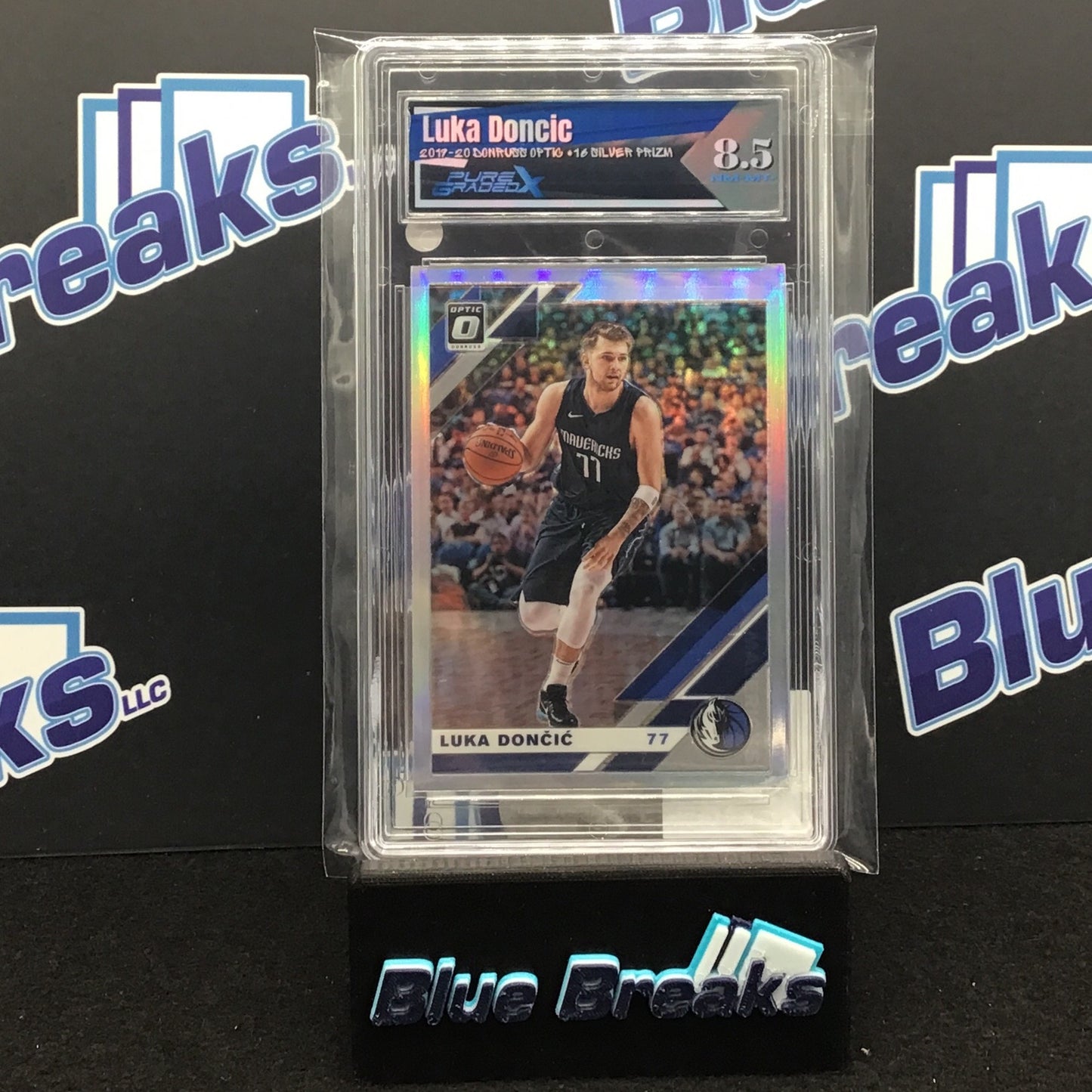 2019-20 Panini Donruss Optic Silver Prizm Luka Doncic #16 Pure Graded X 8.5 Mavericks
