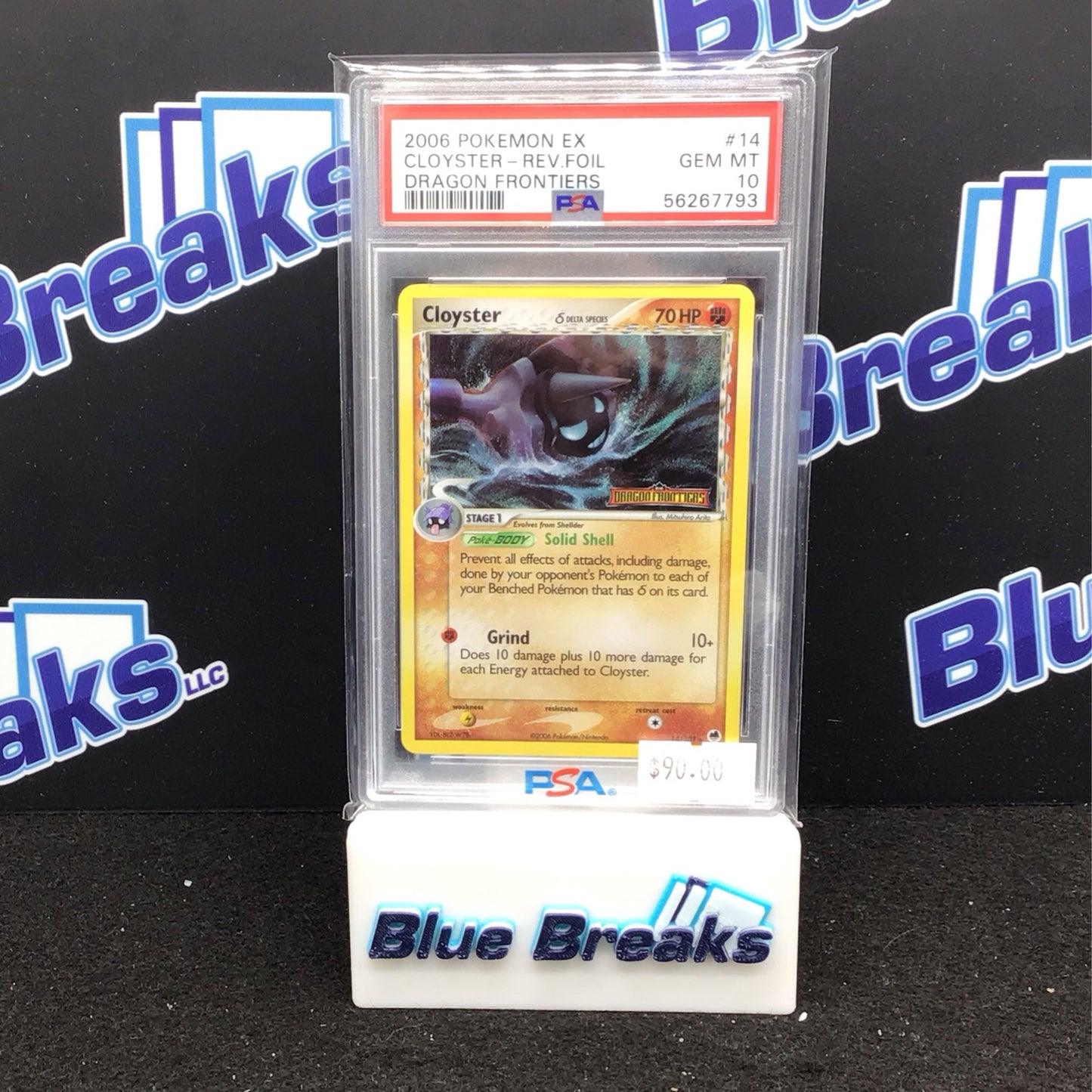 2006 Pokémon EX Dragon Frontiers Cloyster Reverse Foil #14 PSA 10