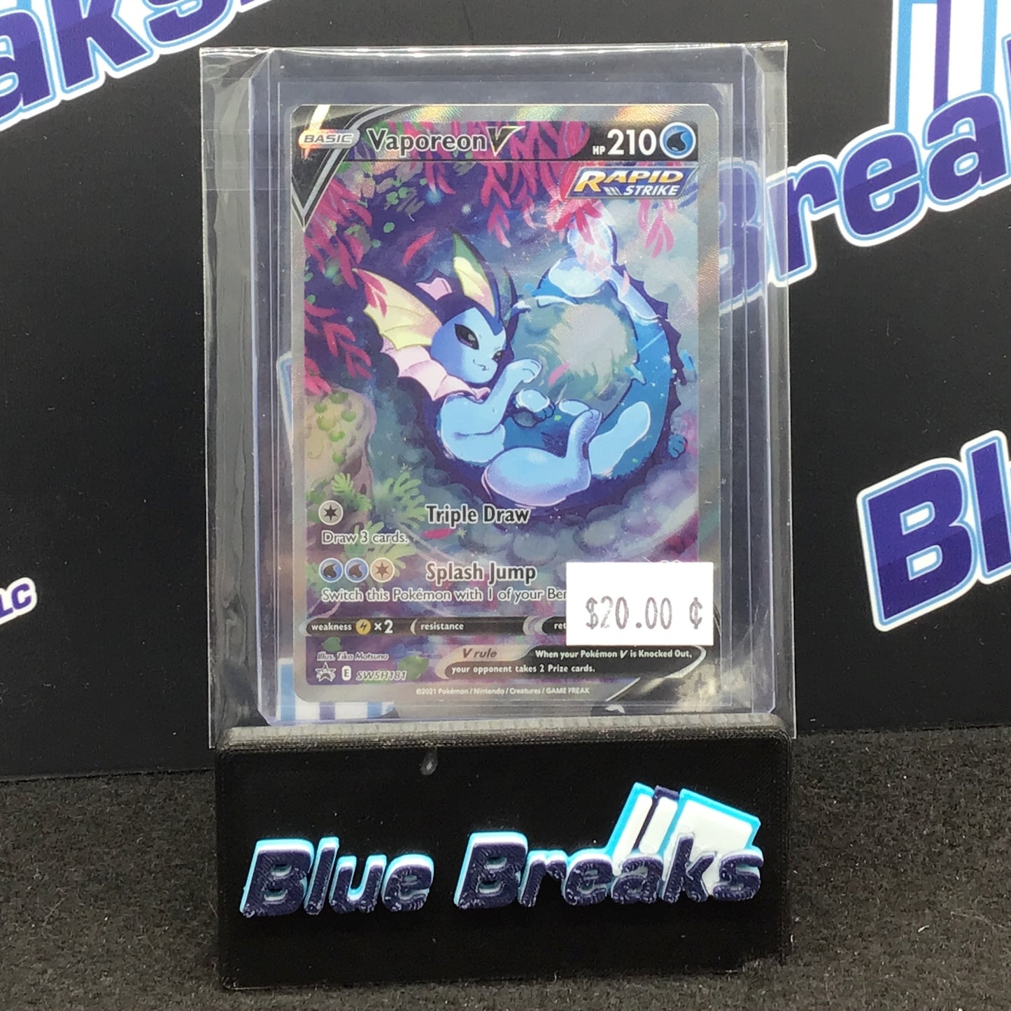 Pokémon - Vaporeon V - Promo - Premium Black - Alt Art