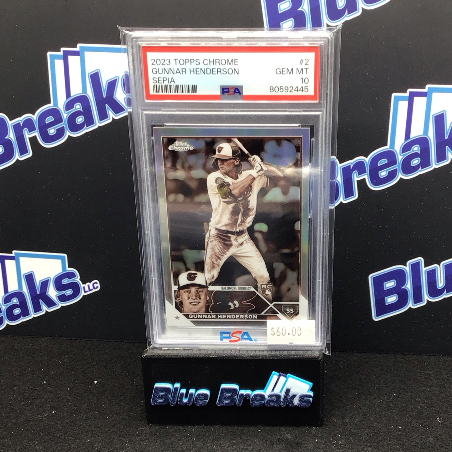 2023 Topps Chrome Sepia Gunnar Henderson #2 PSA 10 Orioles