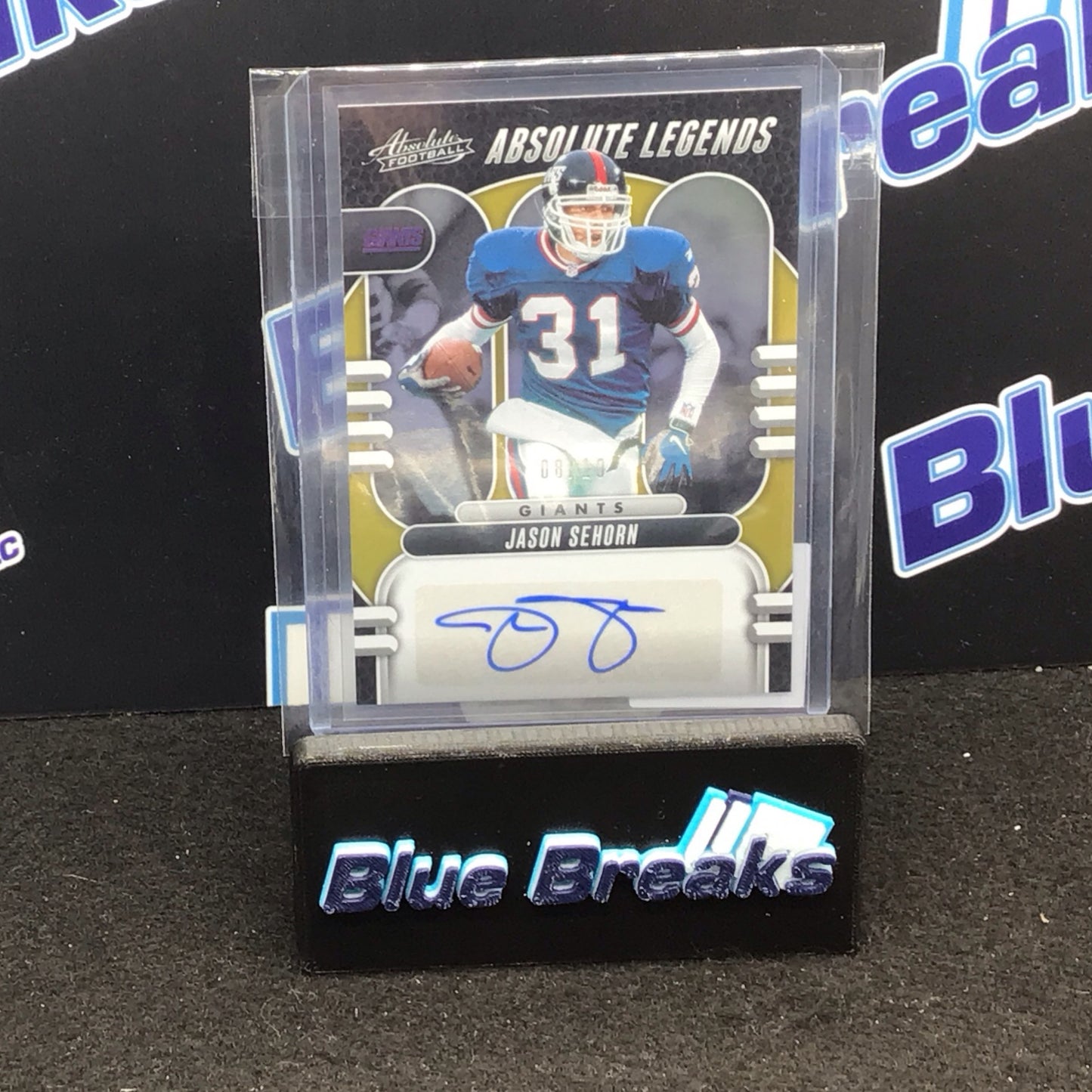 2023 Panini Absolute gold Absolute Legends Jason Sehorn auto 08/10 #AL-JSE Giants