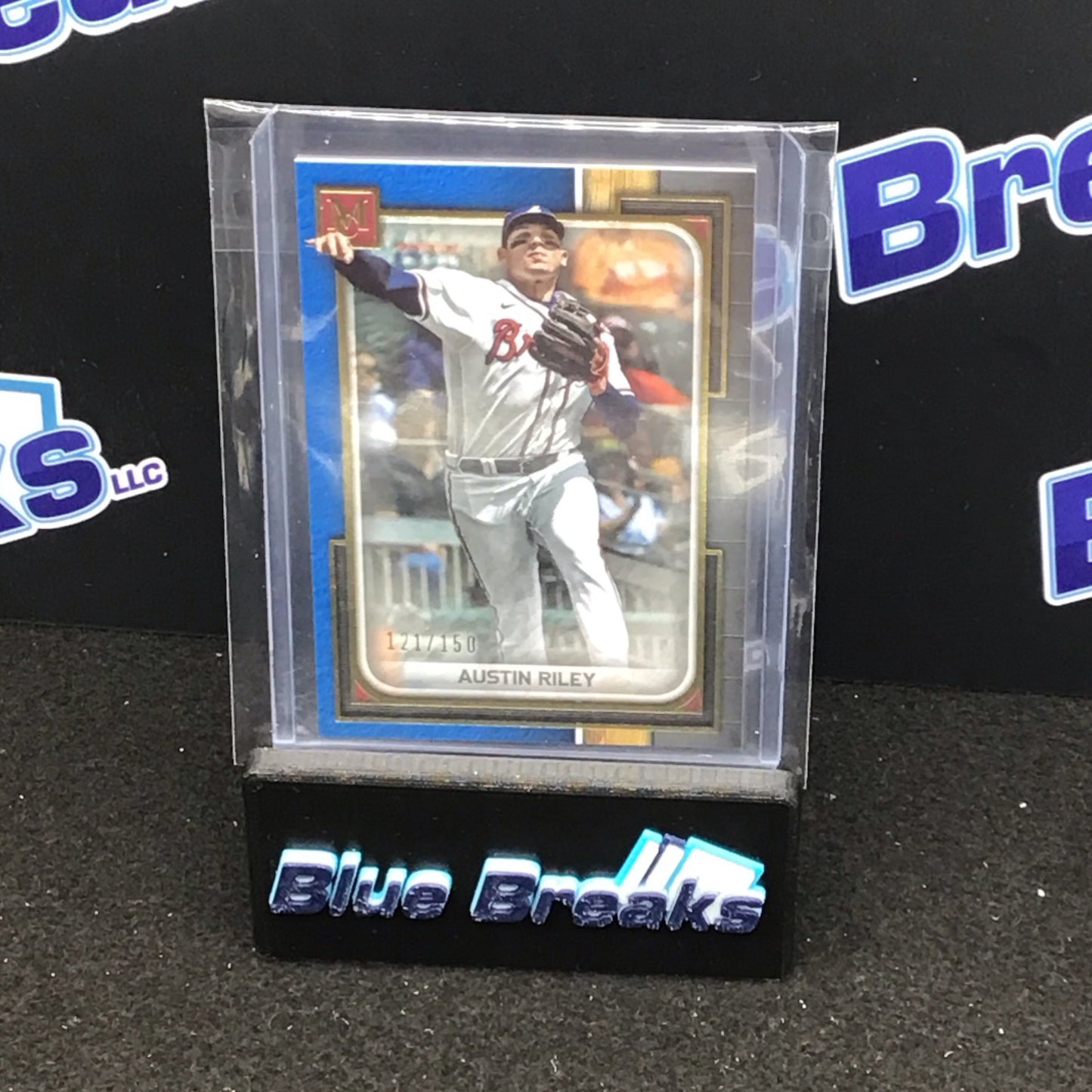 2023 Topps Museum Collection Blue Austin Riley 121/150 #94 Braves