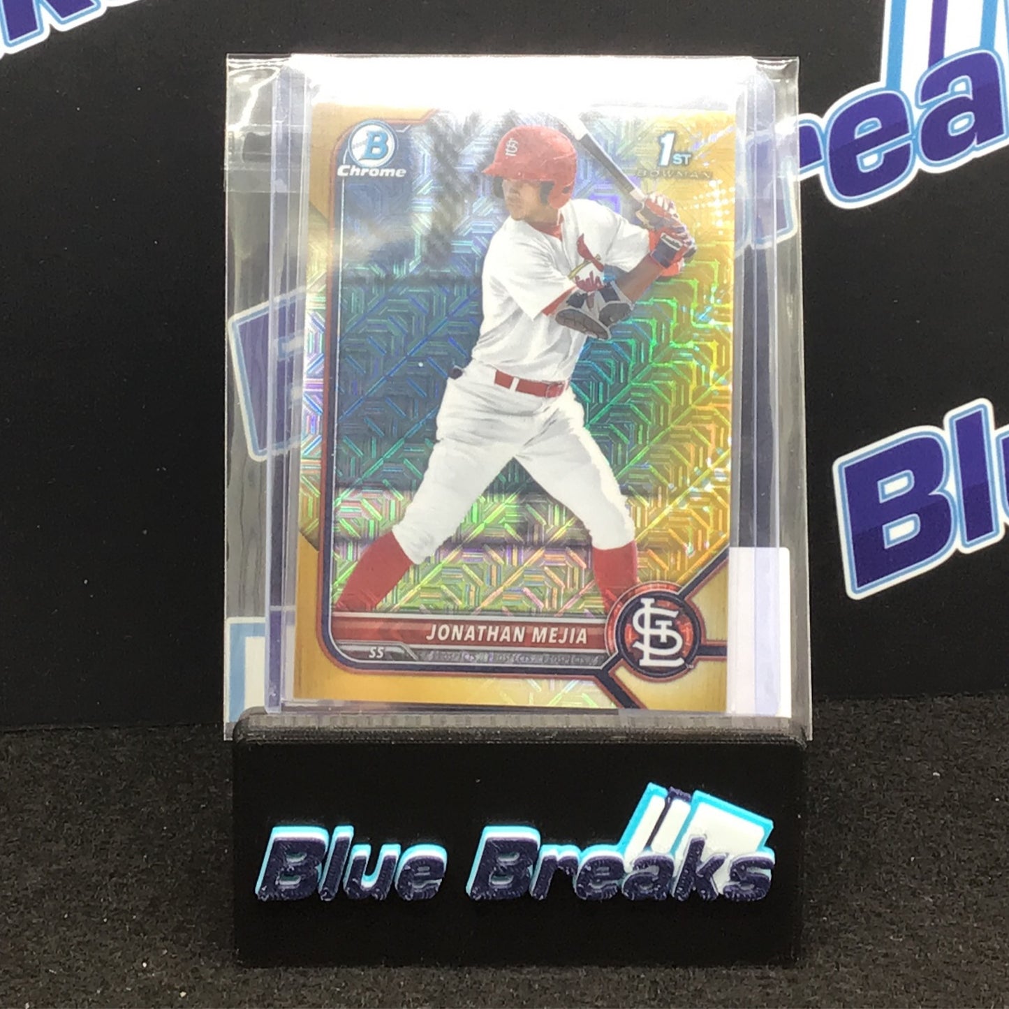 2022 Bowman Chrome 1st Bowman Gold Mojo Jonathan Mejia 26/50 #BCP-168 Cardinals