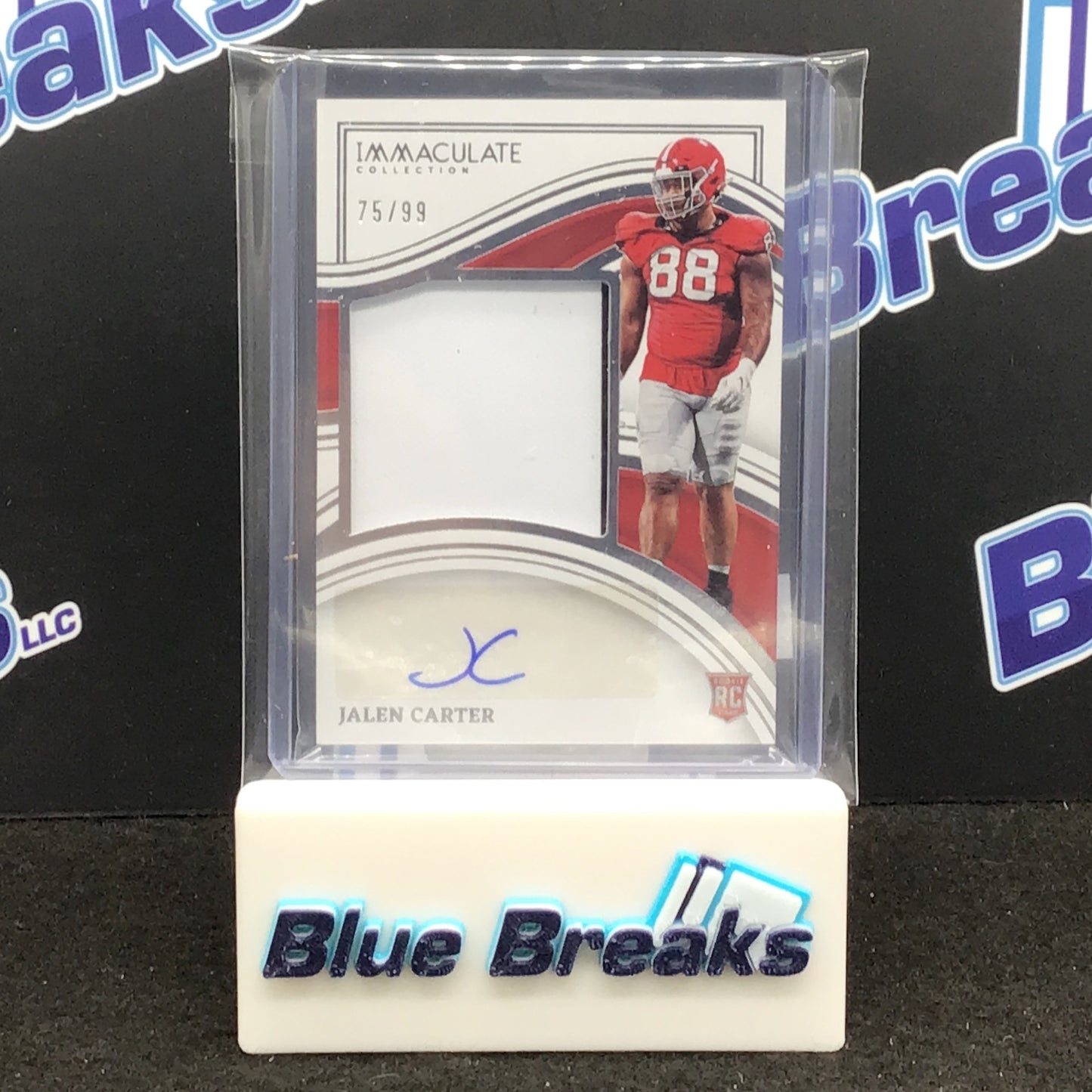 2023 Panini Immaculate Collegiate Jalen Carter auto relic 75/99 #46