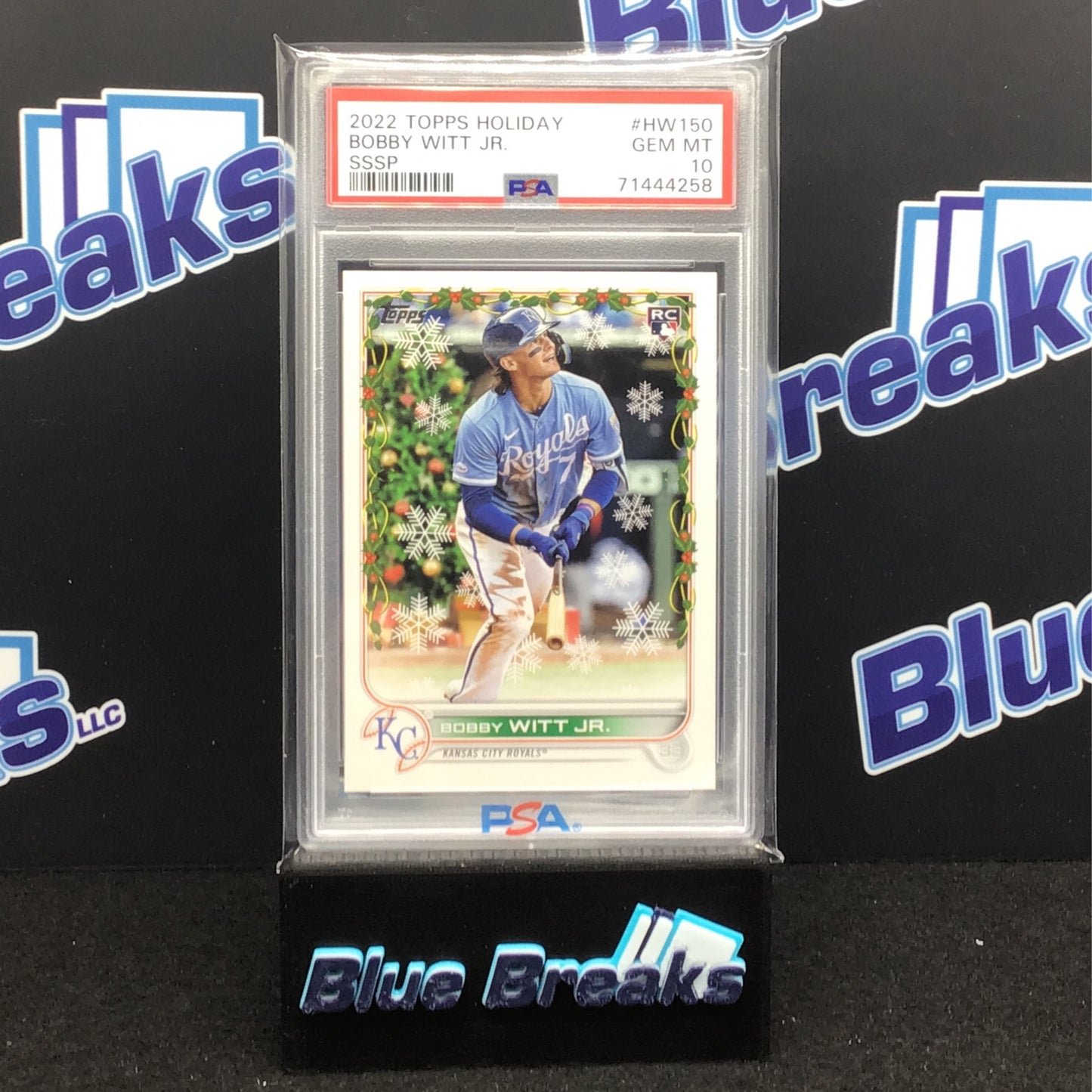 2022 Topps Holiday SSSP Bobby Witt Jr RC #HW150 PSA 10 Royals