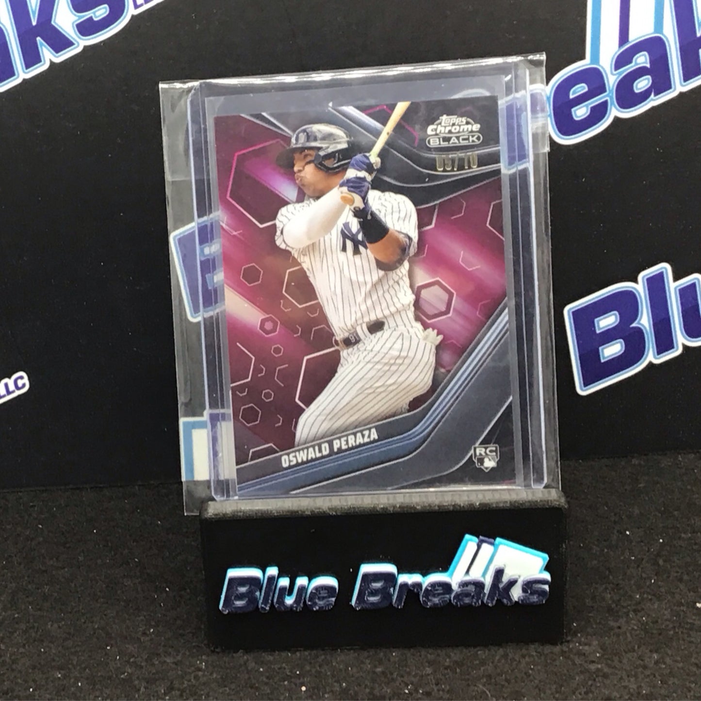 2023 Topps Chrome Black Magenta Oswald Peraza 05/10 RC #40 Yankees