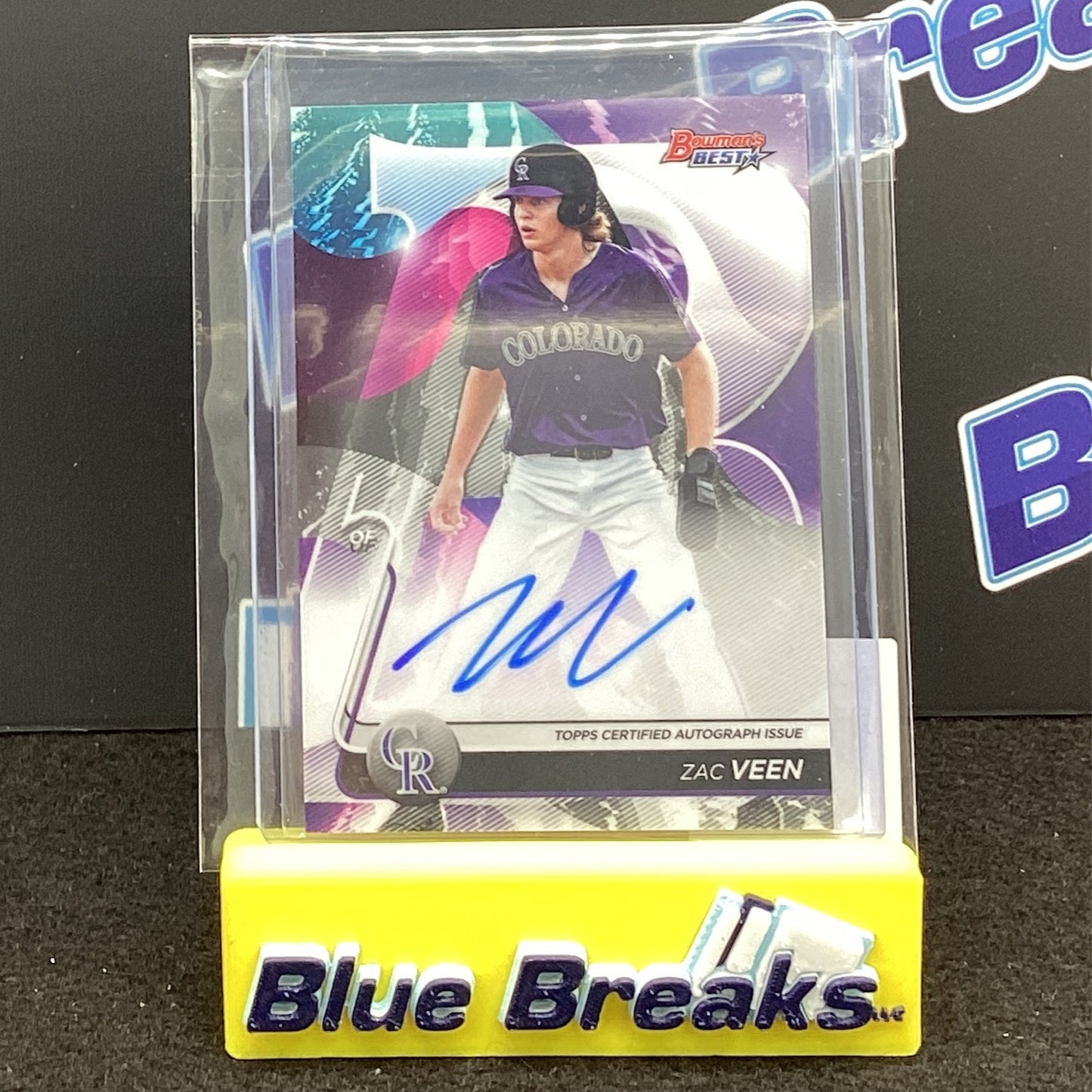 2020 Bowman's Best Zac Veen auto #B20-ZV Rockies