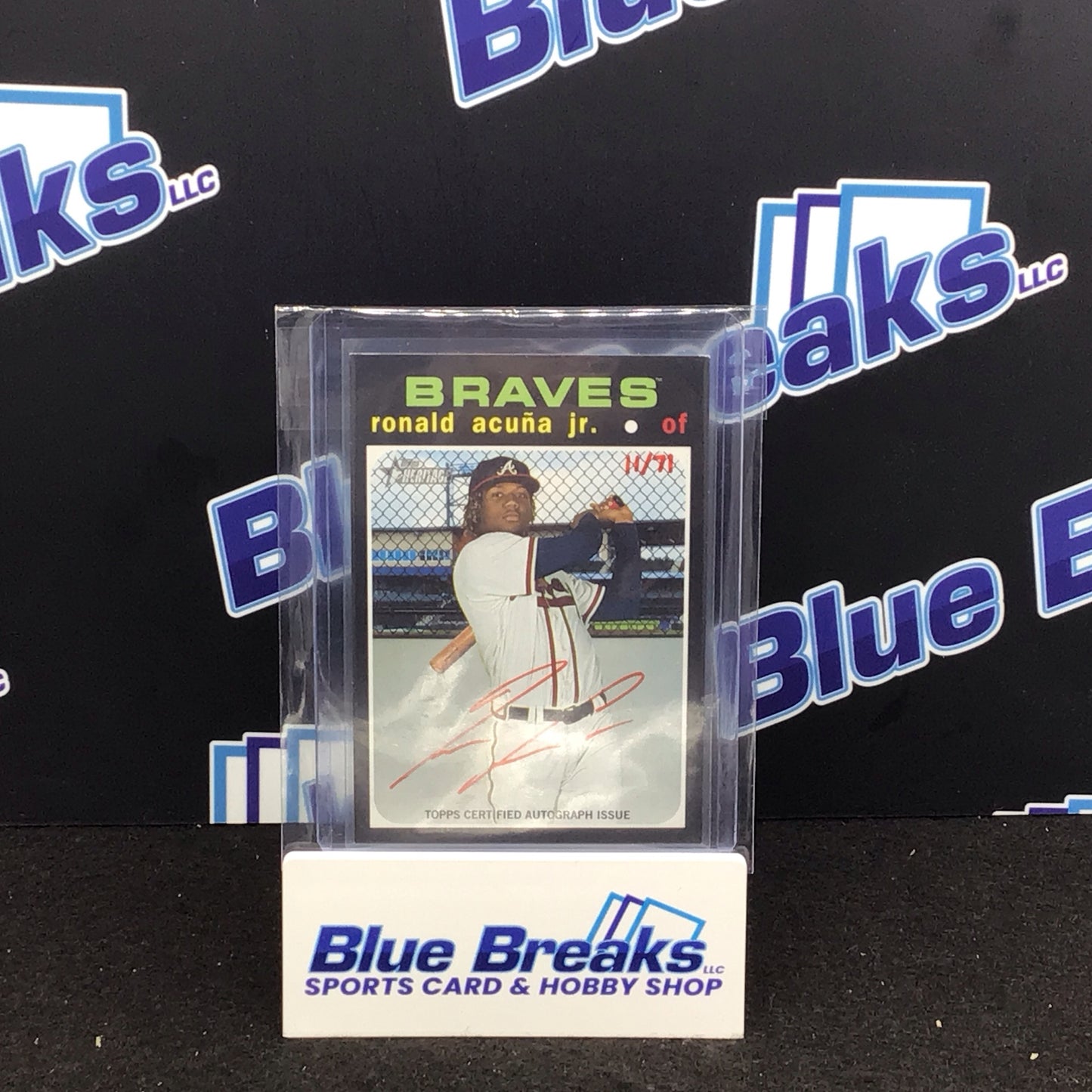2020 Topps Heritage Ronald Acuna Jr auto 11/71 #ROA-RA Braves
