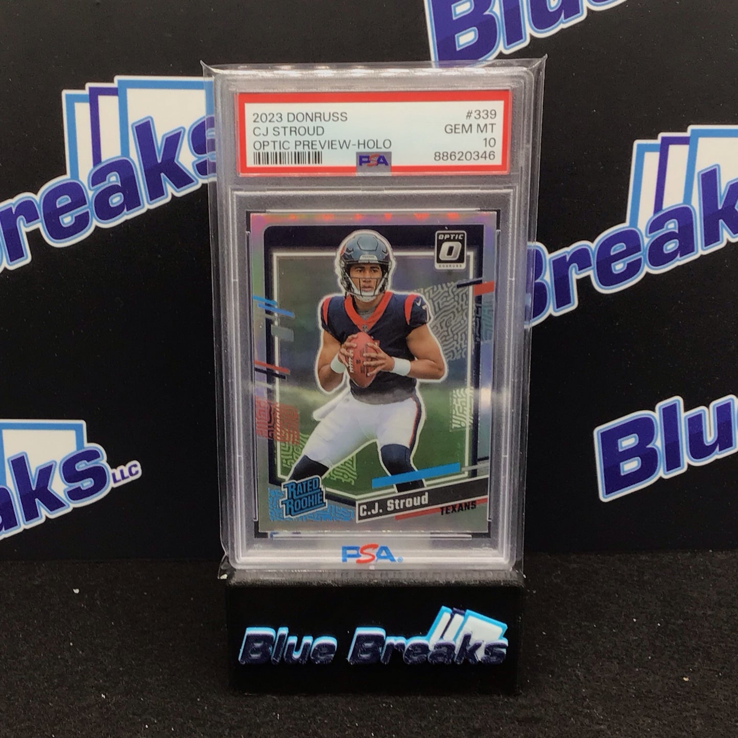 2023 Donruss Optic Preview Holo CJ Stroud RC #339 PSA 10 Texans