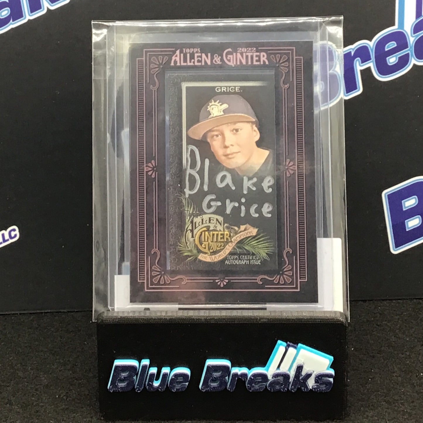 2022 Allen & Ginter X Blake Grice Mini Framed auto silver ink 08/10 #MA-BG