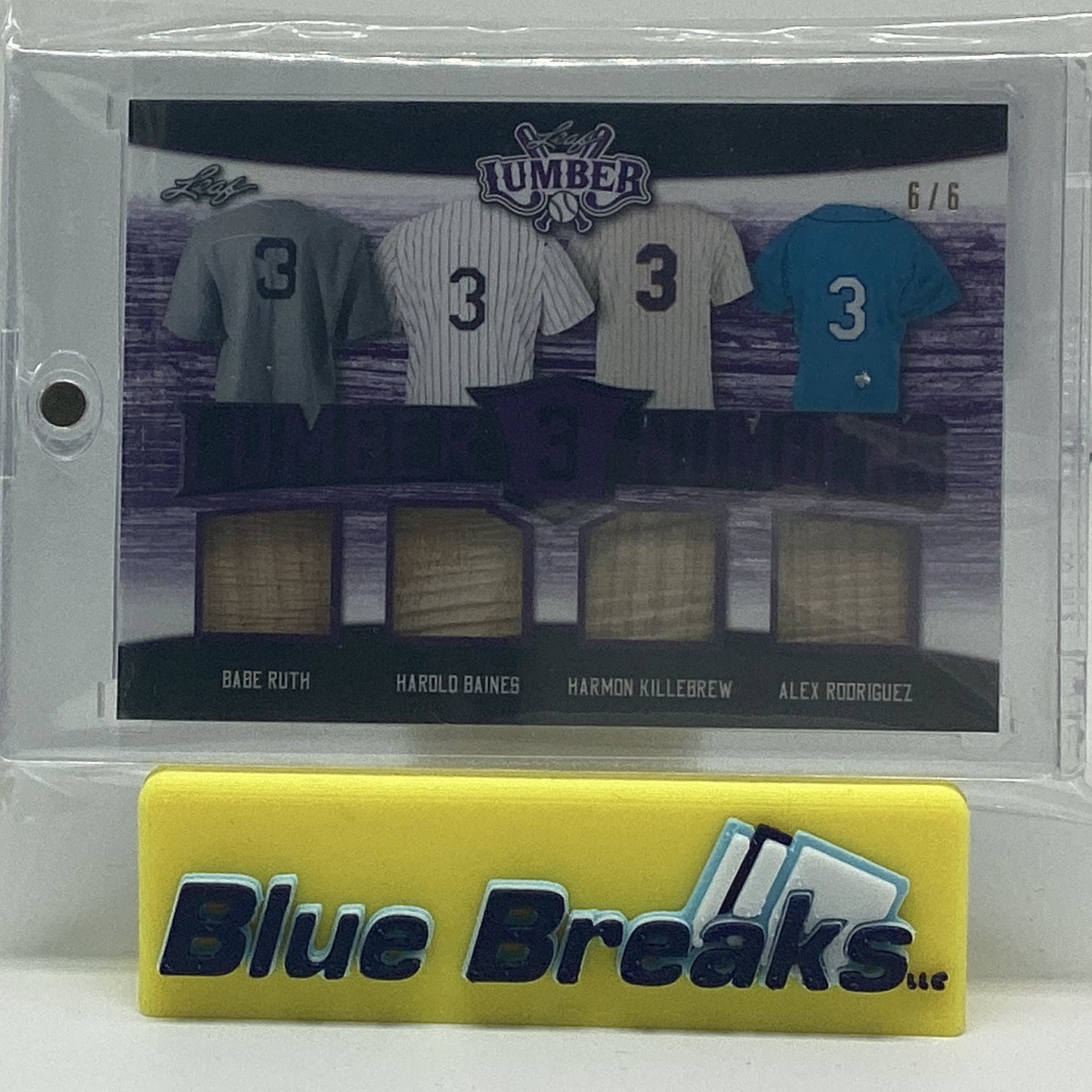 2021 Leaf Lumber - Babe Ruth - Harold Baines - Harmon Killebrew - Alex Rodriguez 6/6