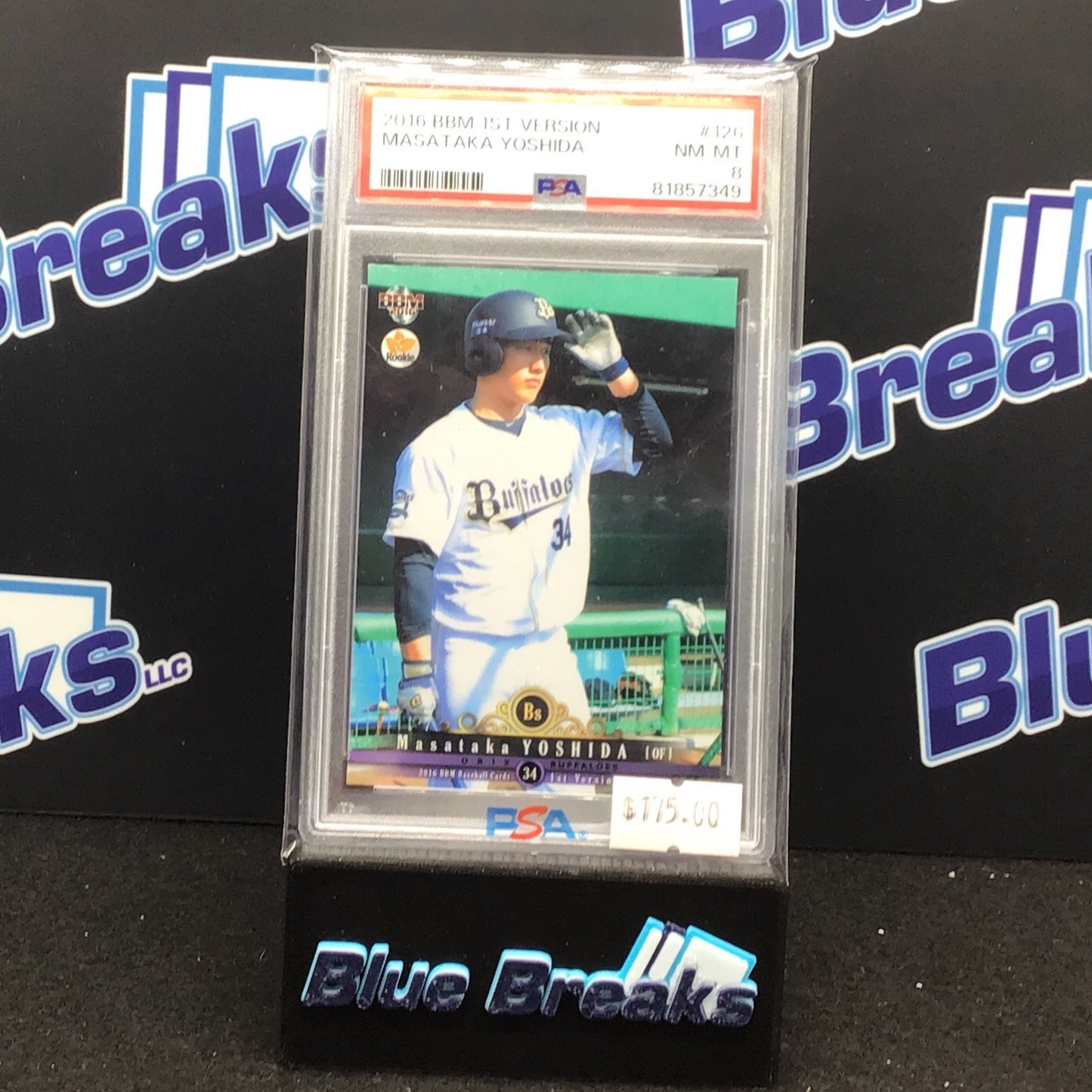 2016 BBM 1st Version Masataka Yoshida #126 PSA 8 Buffaloes