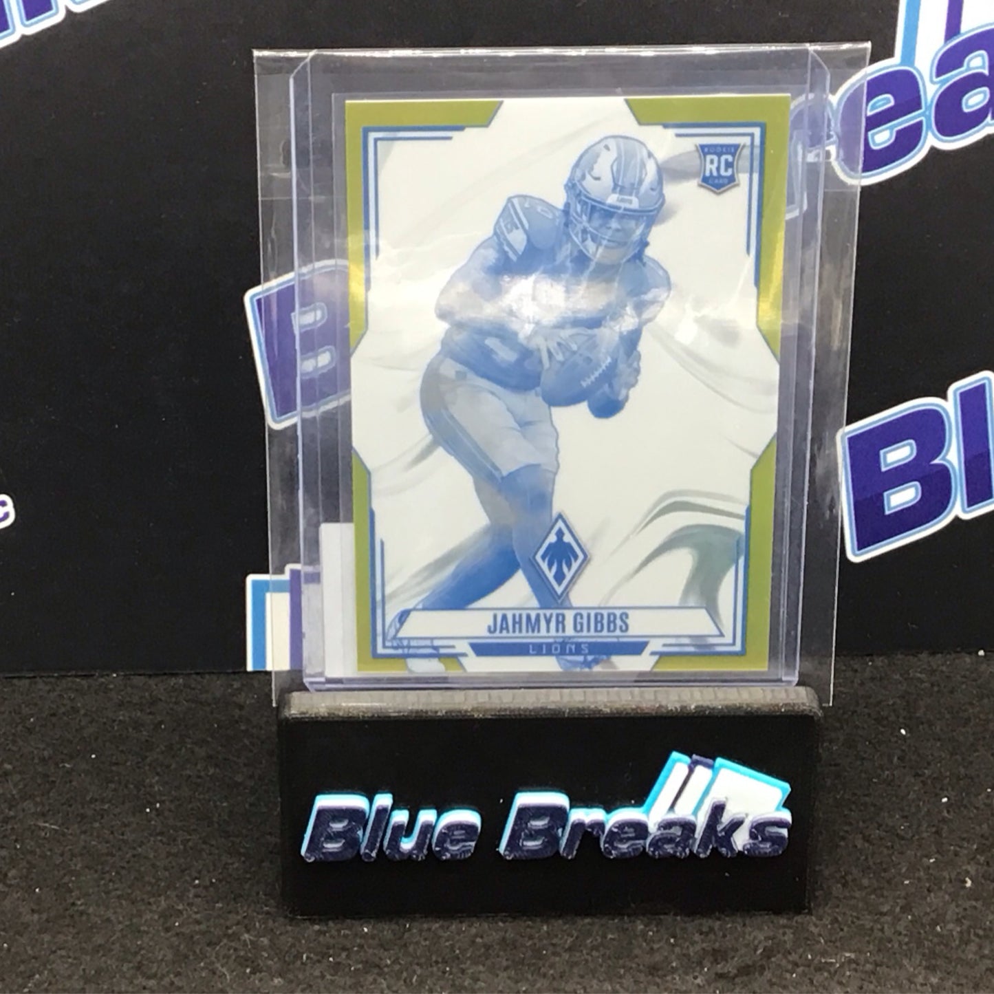 2023 Panini Phoenix yellow Contours Jahmyr Gibbs 62/75 RC #CON-8 Lions