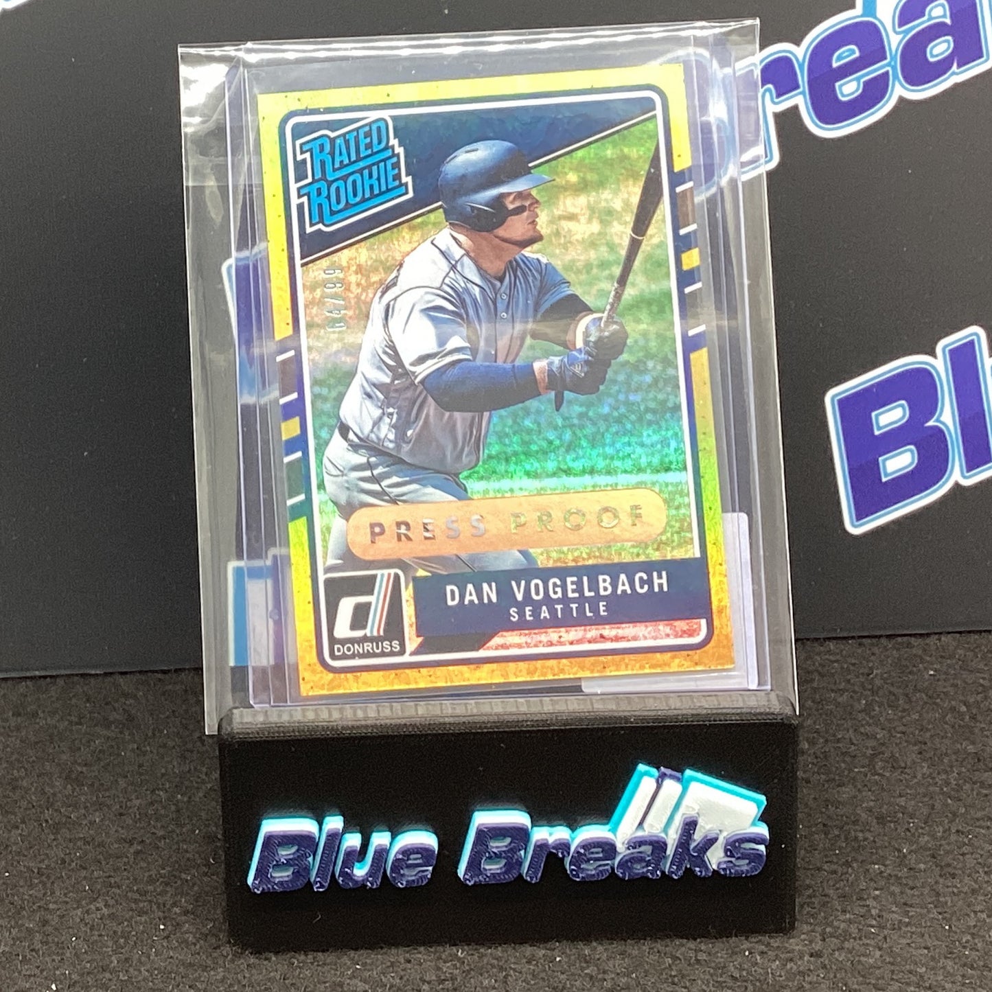 2017 Panini Donruss Gold Press Proof Dan Vogelbach 64/99 #237 Mariners
