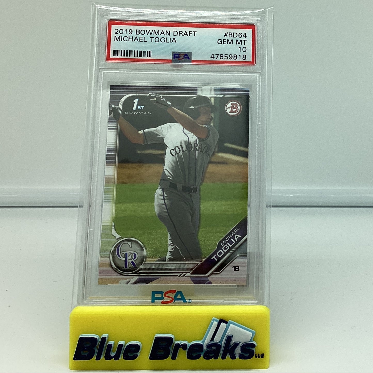 2019 Bowman Draft - Michael Toglia Gem 10