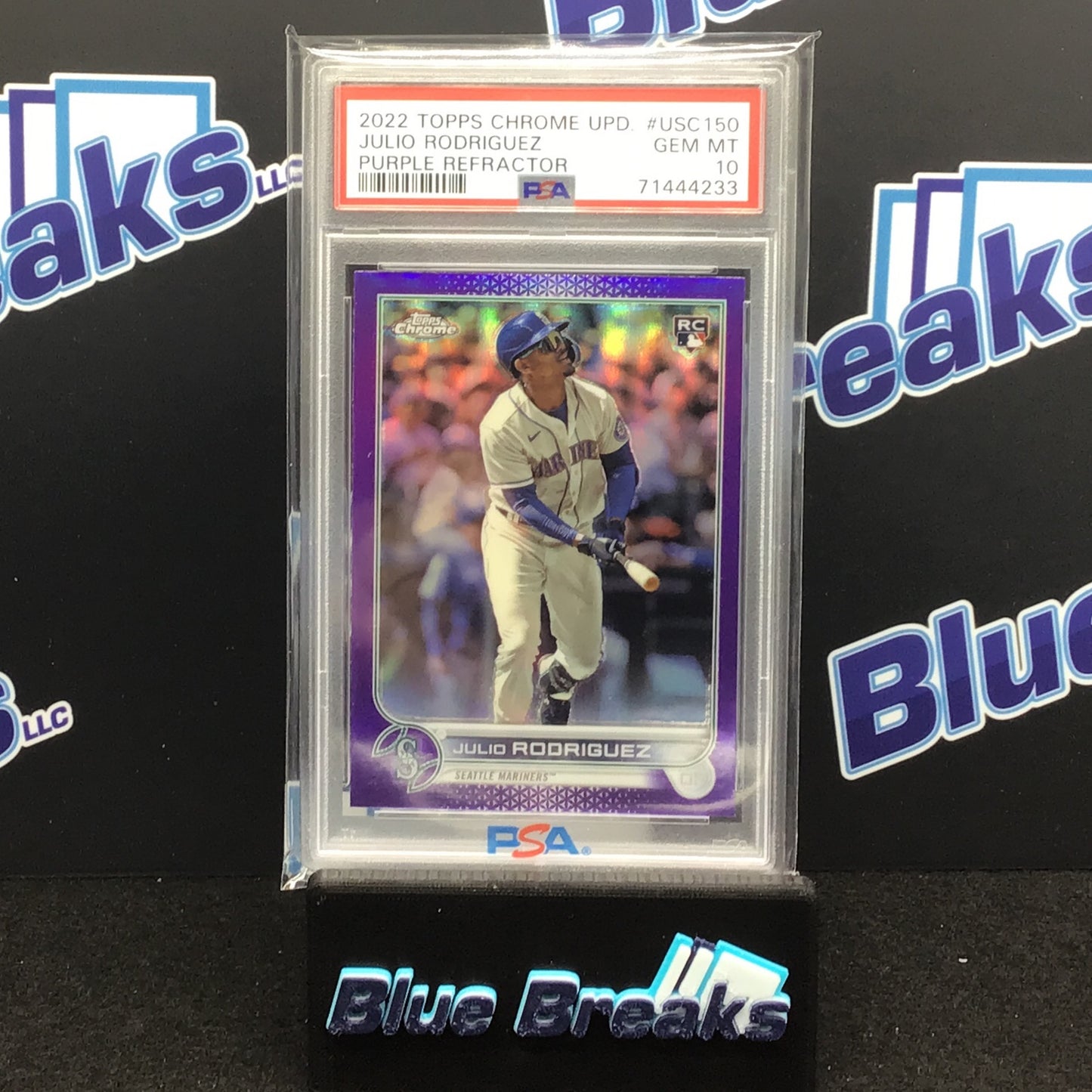 2022 Topps Chrome Update Purple Refractor Julio Rodriguez #USC150 RC PSA 10 Mariners