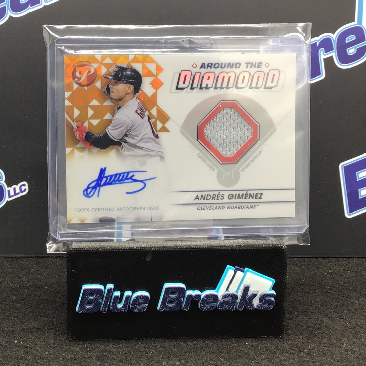 2023 Topps - Pristine - Andres Gimenez - Around the Diamond Autograph Relic Card - Gold - 47/50 - Cleveland Guardians