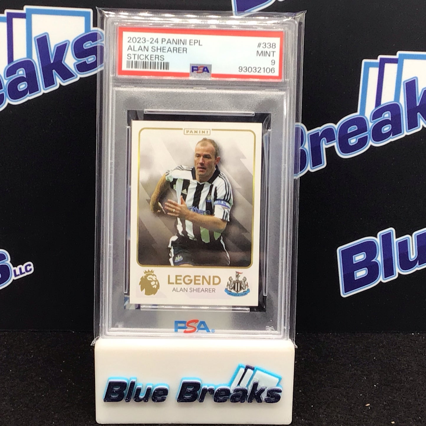 2023-24 Panini EPL Stickers Alan Shearer #338 PSA 9 Newcastle United