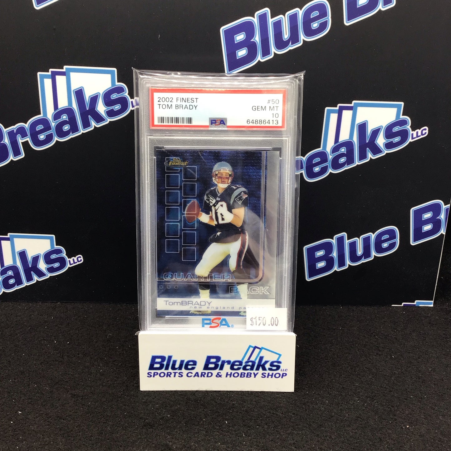 Tom Brady 2002 Topps Finest #50 PSA 10 Patriots